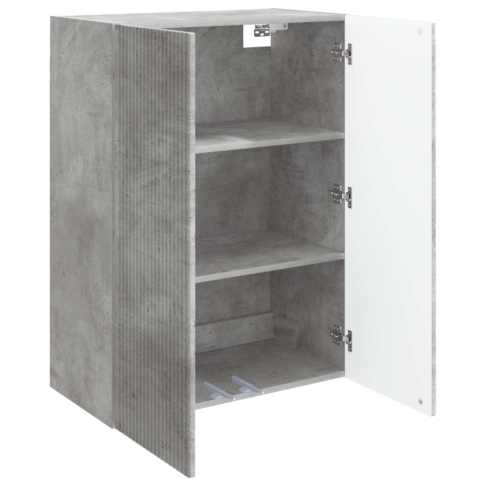 Wandkast Betongrijs 66 x 34,5 x 90 cm Bewerkt hout – afbeelding 3