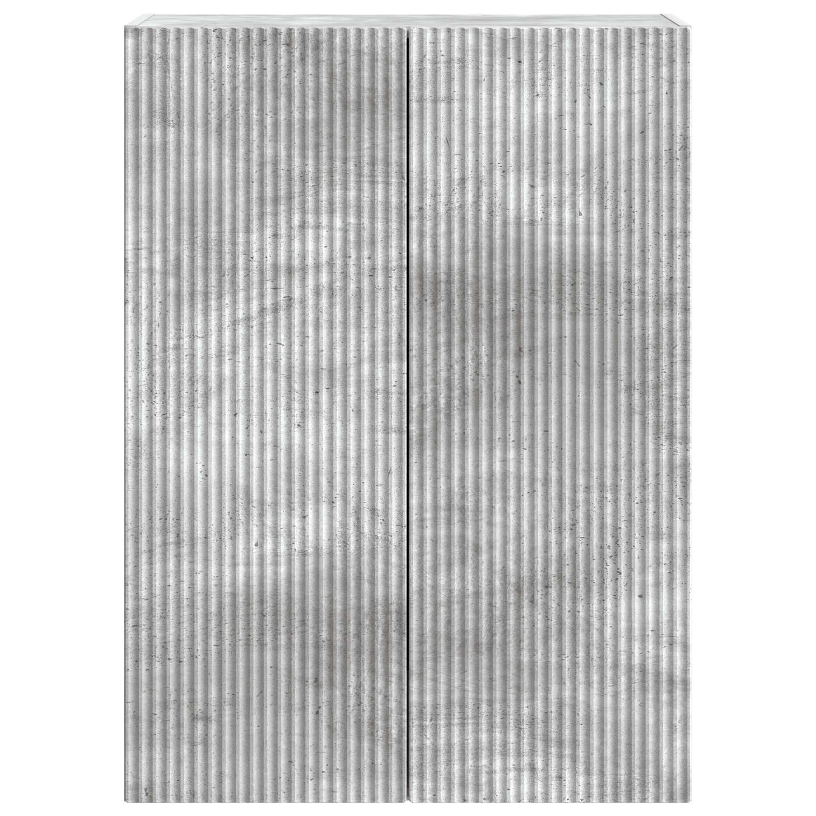 Wandkast Betongrijs 66 x 34,5 x 90 cm Bewerkt hout – afbeelding 4