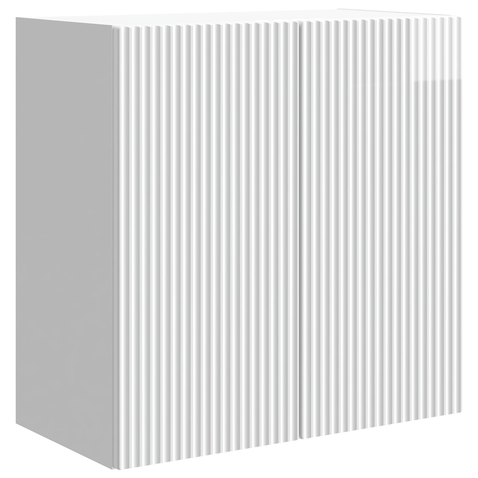 Wandkast Hoogglans Wit 59 x 31 x 60 cm Bewerkt hout – afbeelding 2