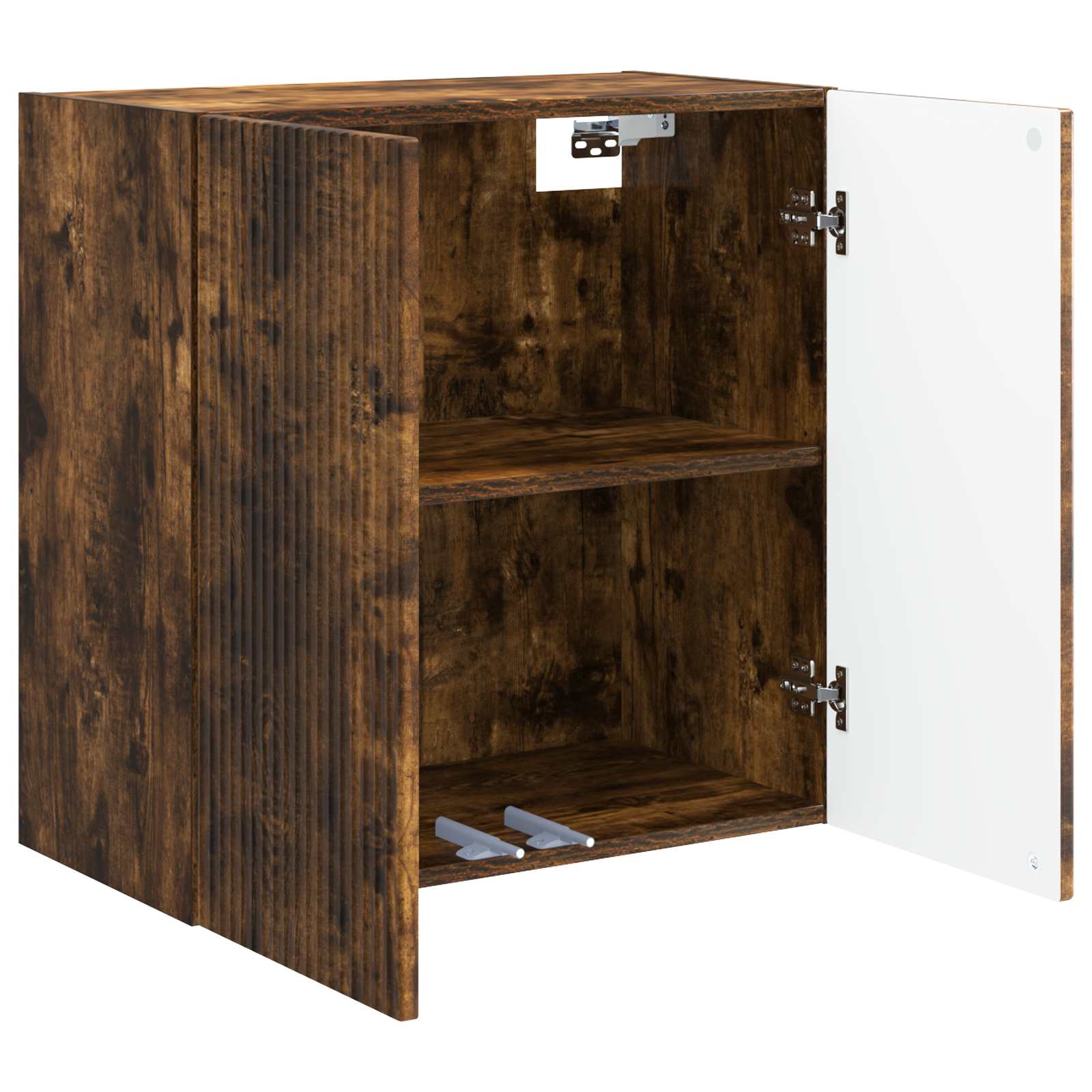 Wandkast Gerookt eiken 59 x 31 x 60 cm Bewerkt hout – afbeelding 3