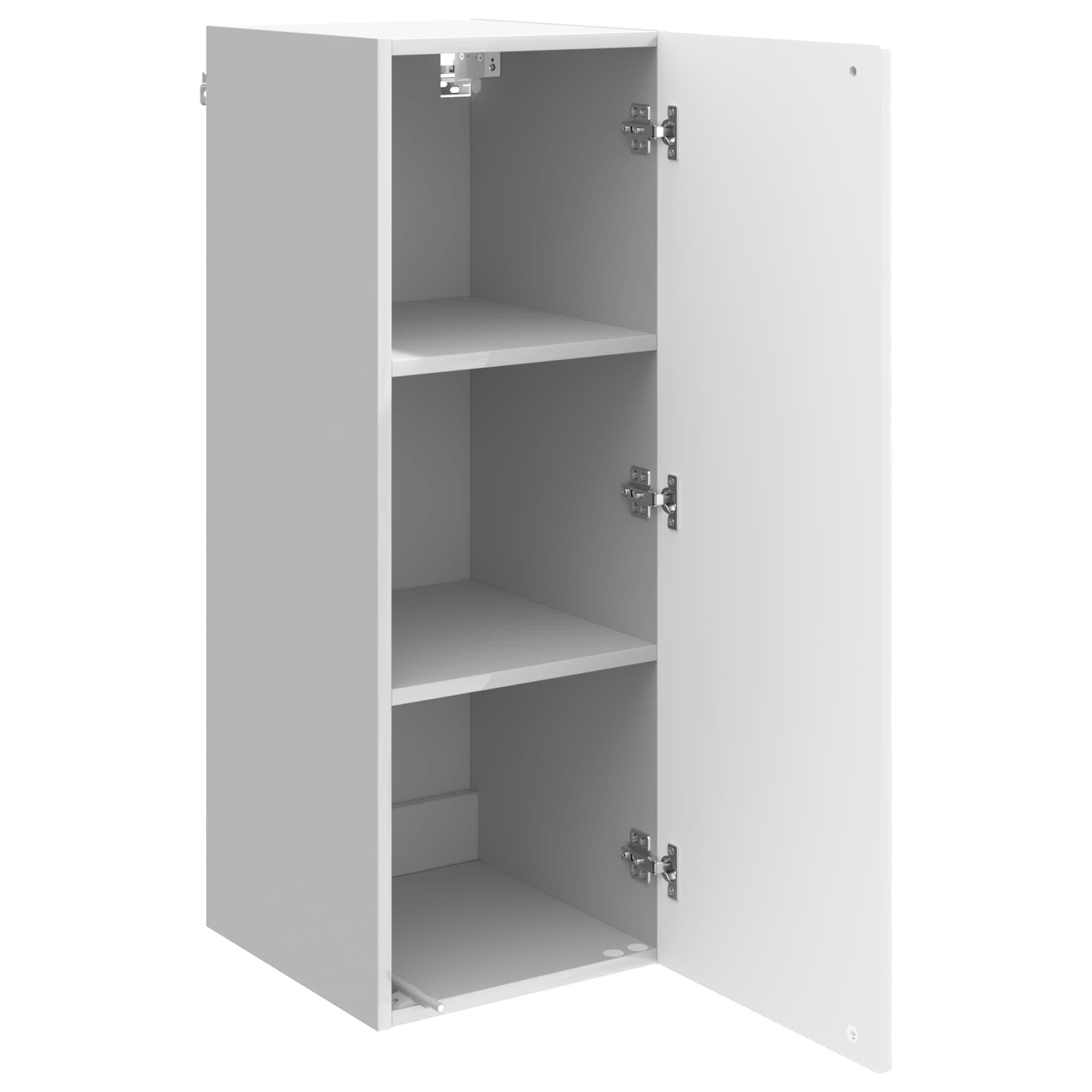 Wandkast Hoogglans Wit 33 x 34,5 x 90 cm Bewerkt hout – afbeelding 3