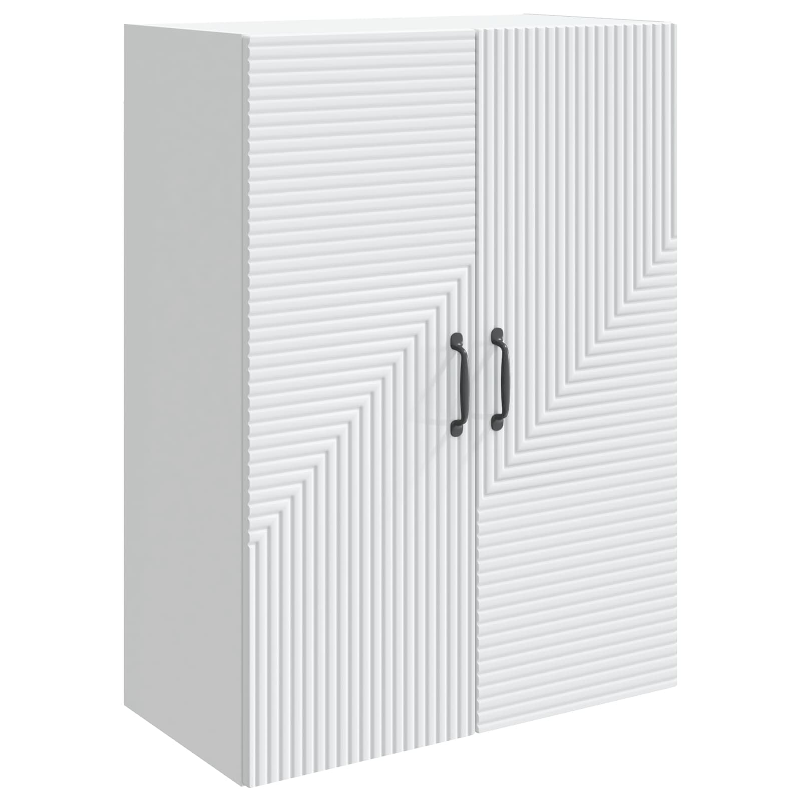 Wandkast Wit 66 x 34,5 x 90 cm Bewerkt hout – afbeelding 2