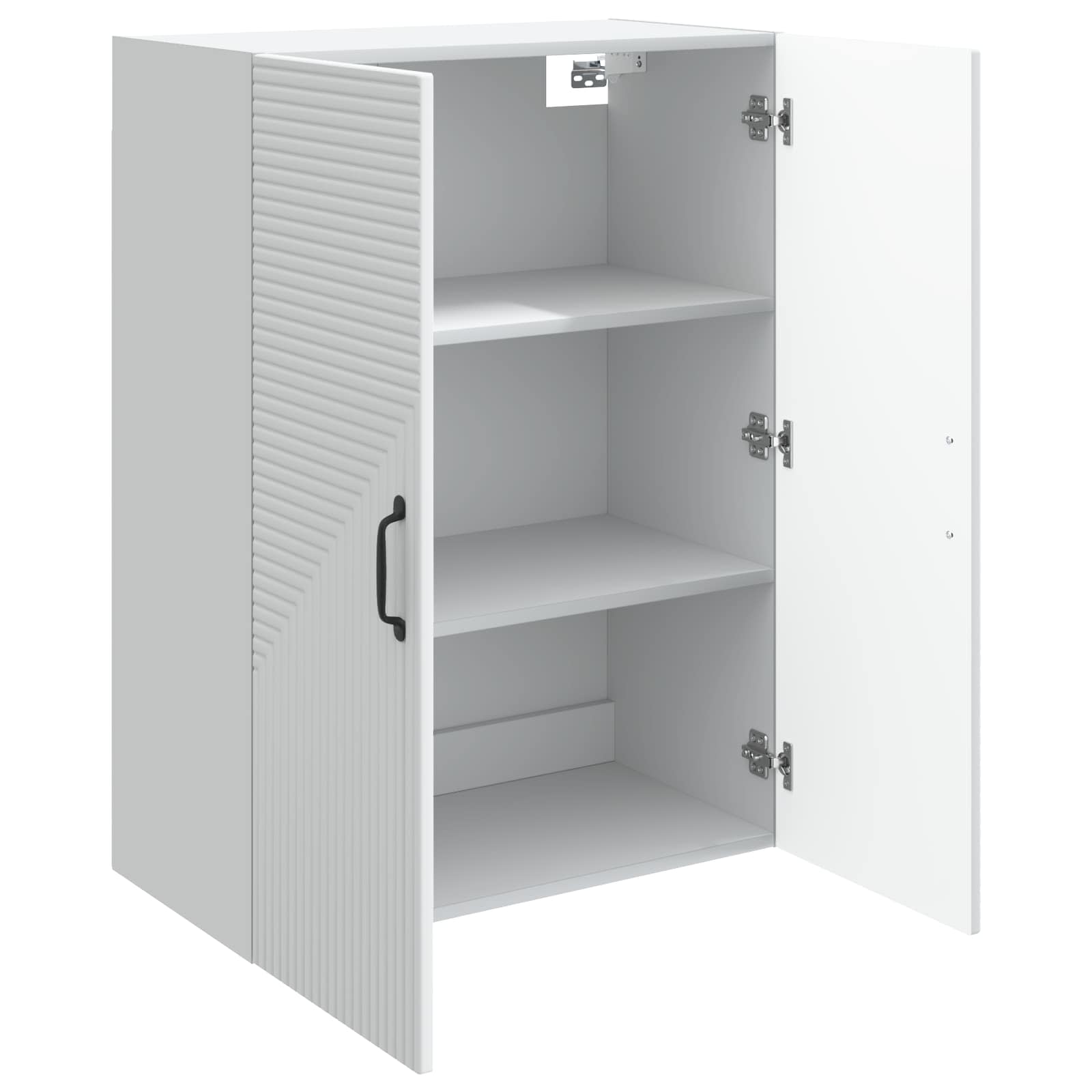 Wandkast Wit 66 x 34,5 x 90 cm Bewerkt hout – afbeelding 3
