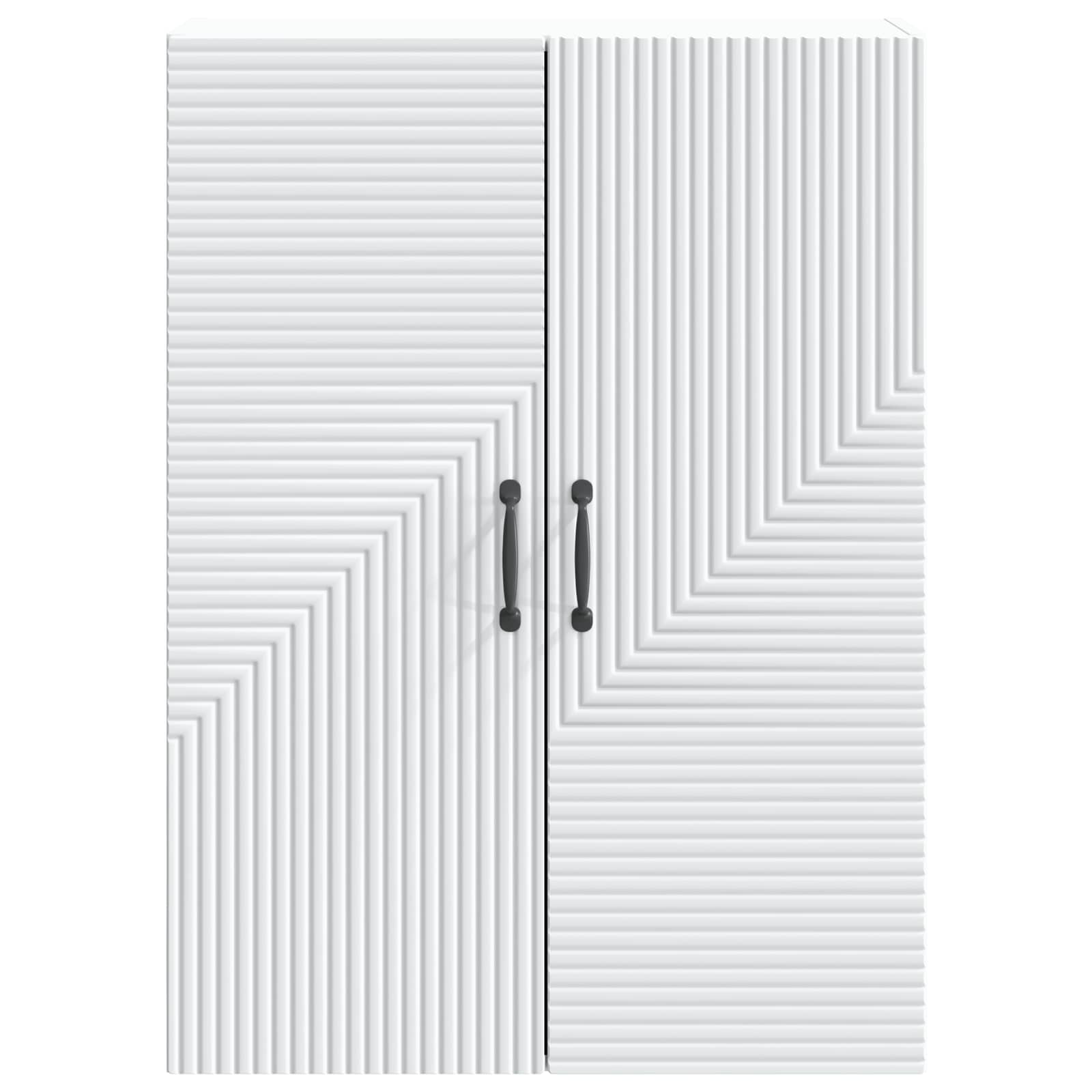 Wandkast Wit 66 x 34,5 x 90 cm Bewerkt hout – afbeelding 4