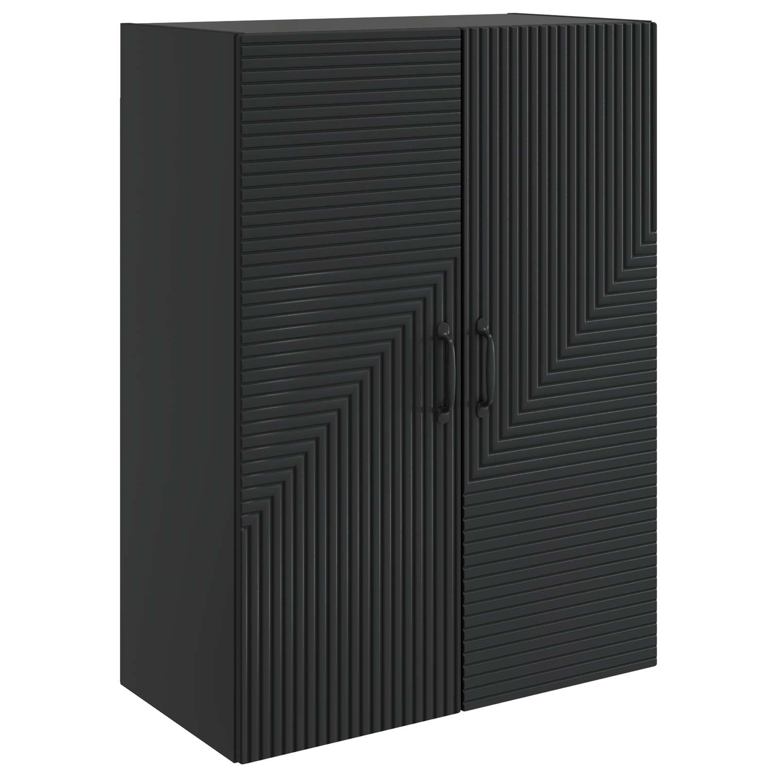 Wandkast Zwart 66 x 34,5 x 90 cm Bewerkt hout – afbeelding 2
