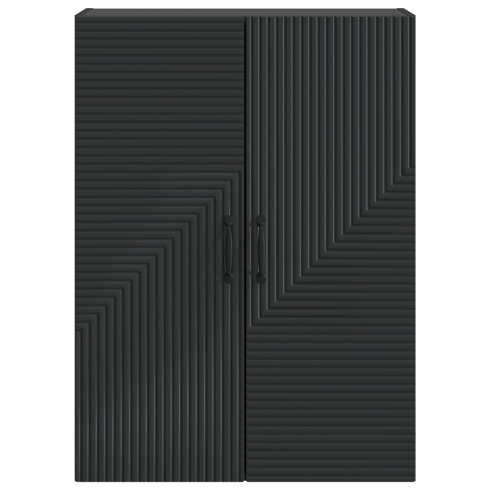 Wandkast Zwart 66 x 34,5 x 90 cm Bewerkt hout – afbeelding 4