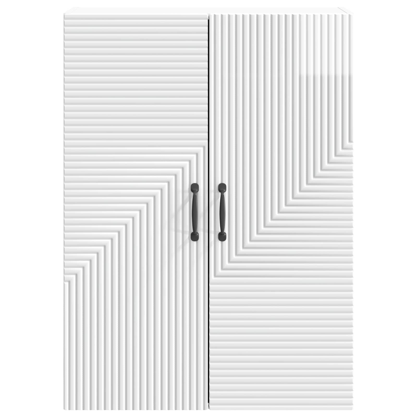 Wandkast Hoogglans Wit 66 x 34,5 x 90 cm Bewerkt hout – afbeelding 4