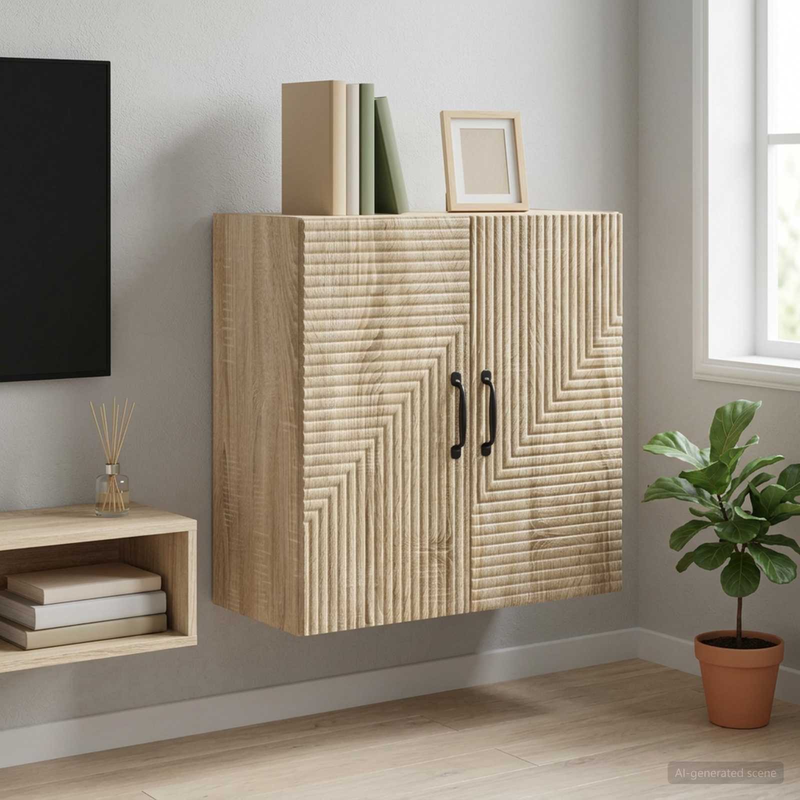 Wandkast Sonoma Eiken 59 x 31 x 60 cm Bewerkt hout