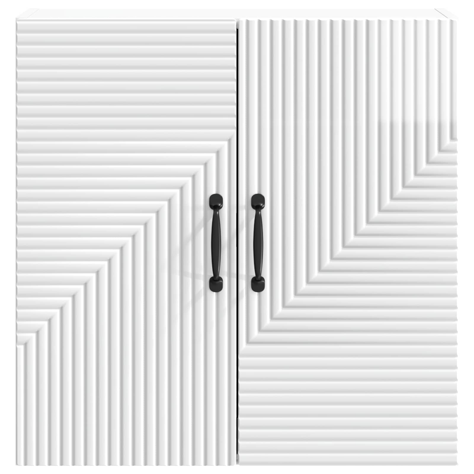 Wandkast Hoogglans Wit 59 x 31 x 60 cm Bewerkt hout – afbeelding 4