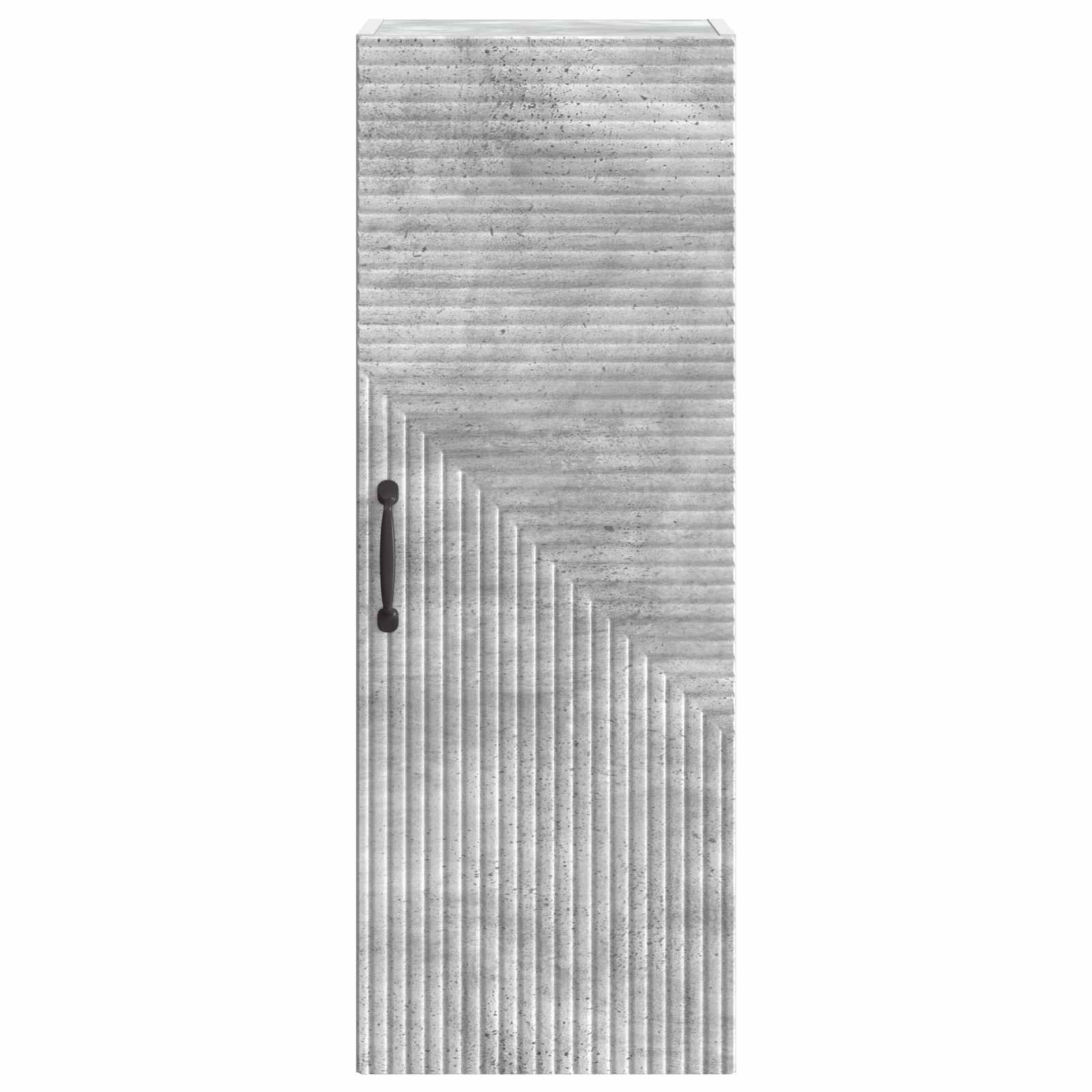 Wandkast Betongrijs 33 x 34,5 x 90 cm Bewerkt hout – afbeelding 4
