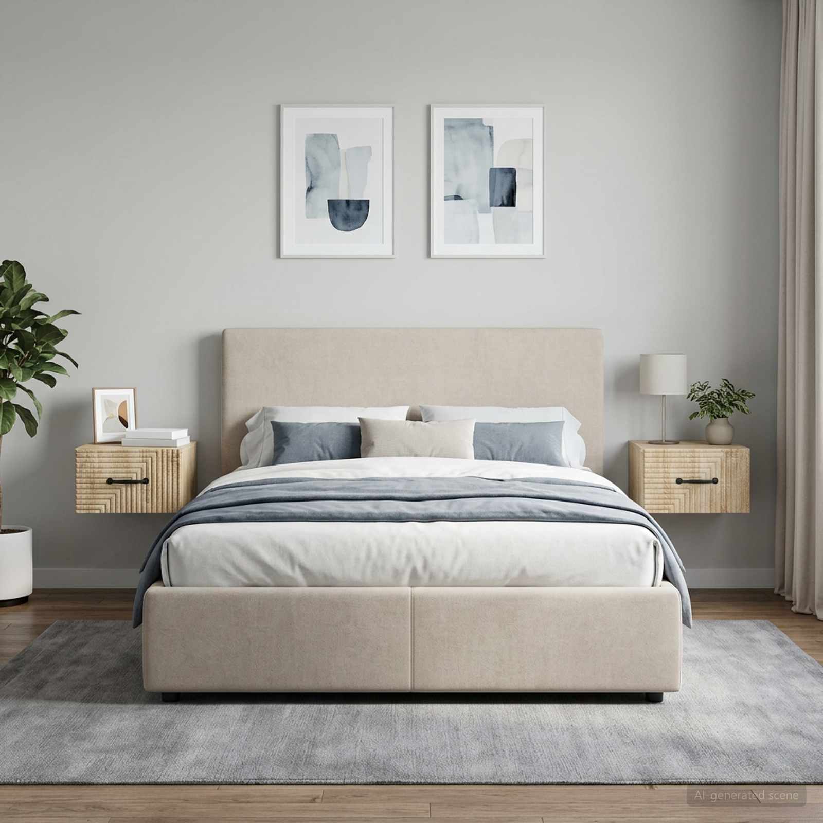 Wandbeugel Bedkast 2 pcs Sonoma Eiken 34,5 x 33 x 20 cm