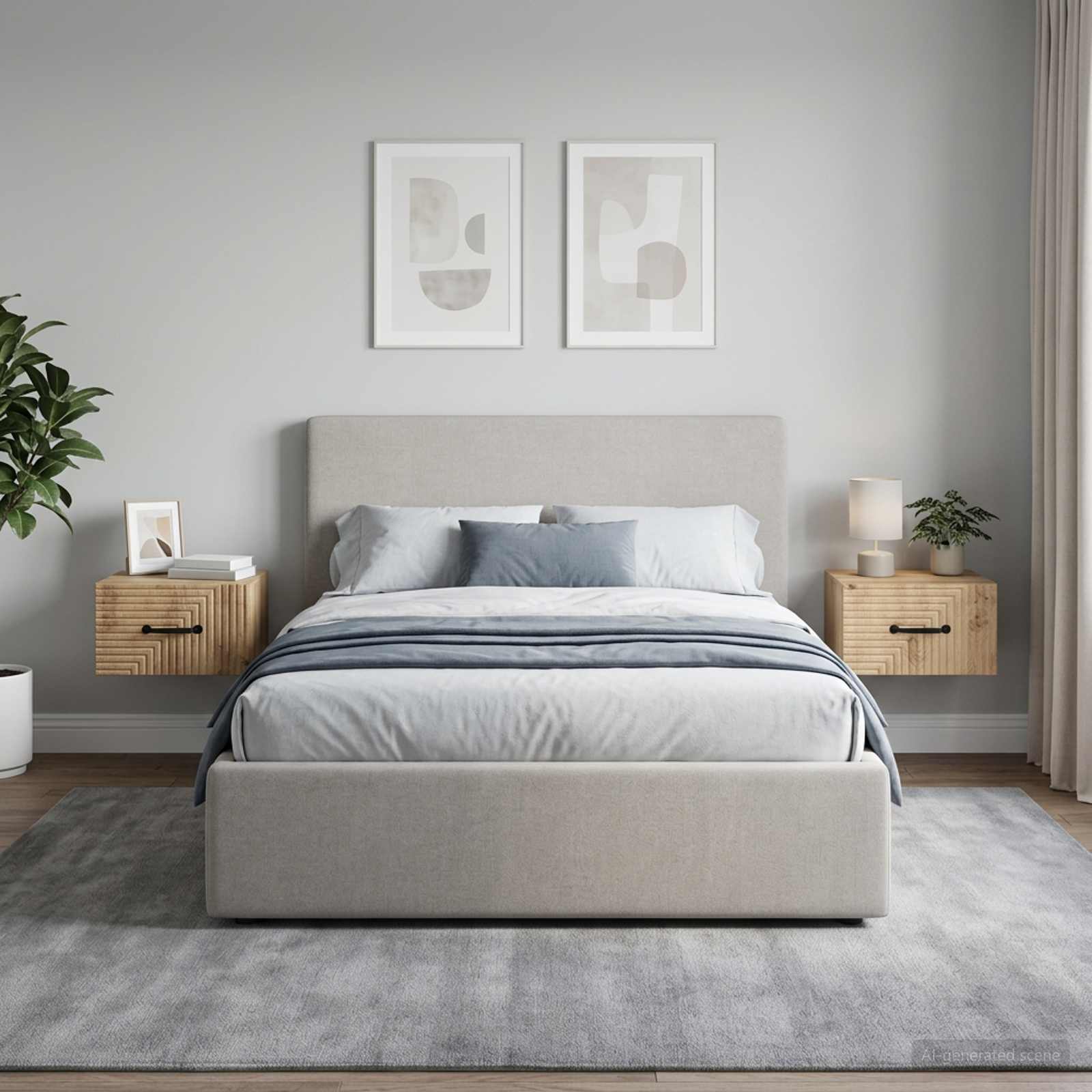 Wandbeugel Bedkast 2 pcs Artisanaal eiken 34,5 x 33 x 20 cm