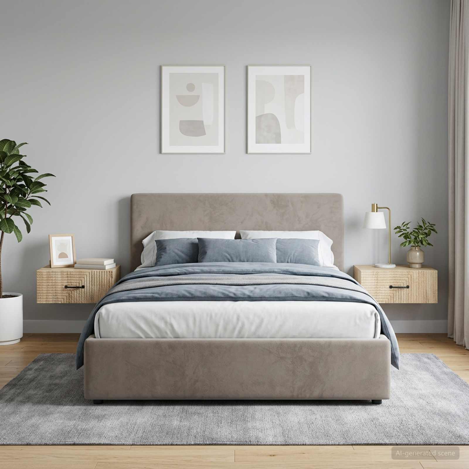 Wandbeugel Bedkast 2 pcs Sonoma Eiken 49 x 34,5 x 20 cm