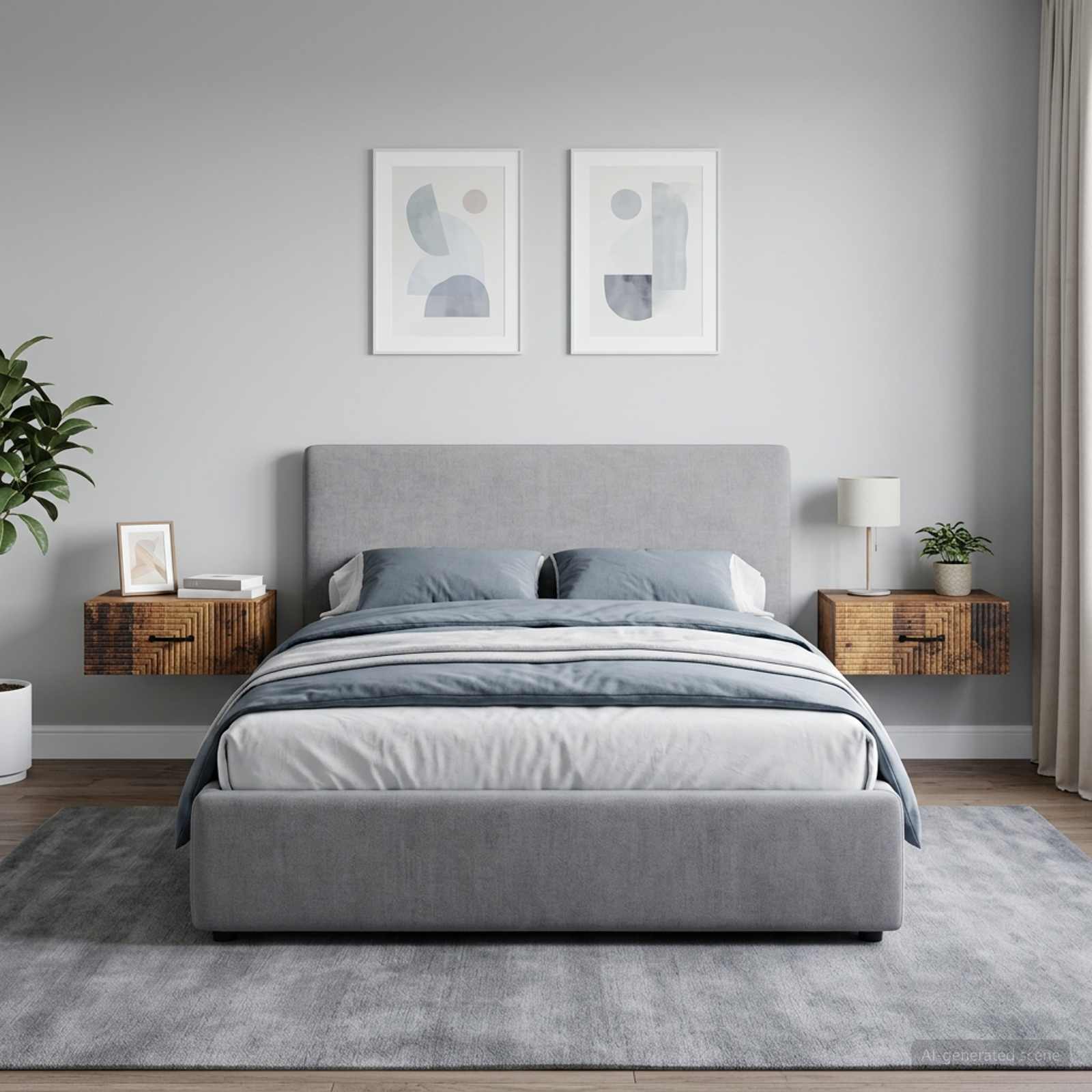 Wandbeugel Bedkast met lade 2 pcs Oud hout 49 x 34,5 x 20 cm
