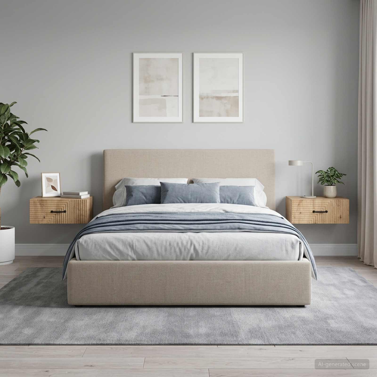 Wandbeugel Bedkast 2 pcs Artisanaal eiken 49 x 34,5 x 20 cm