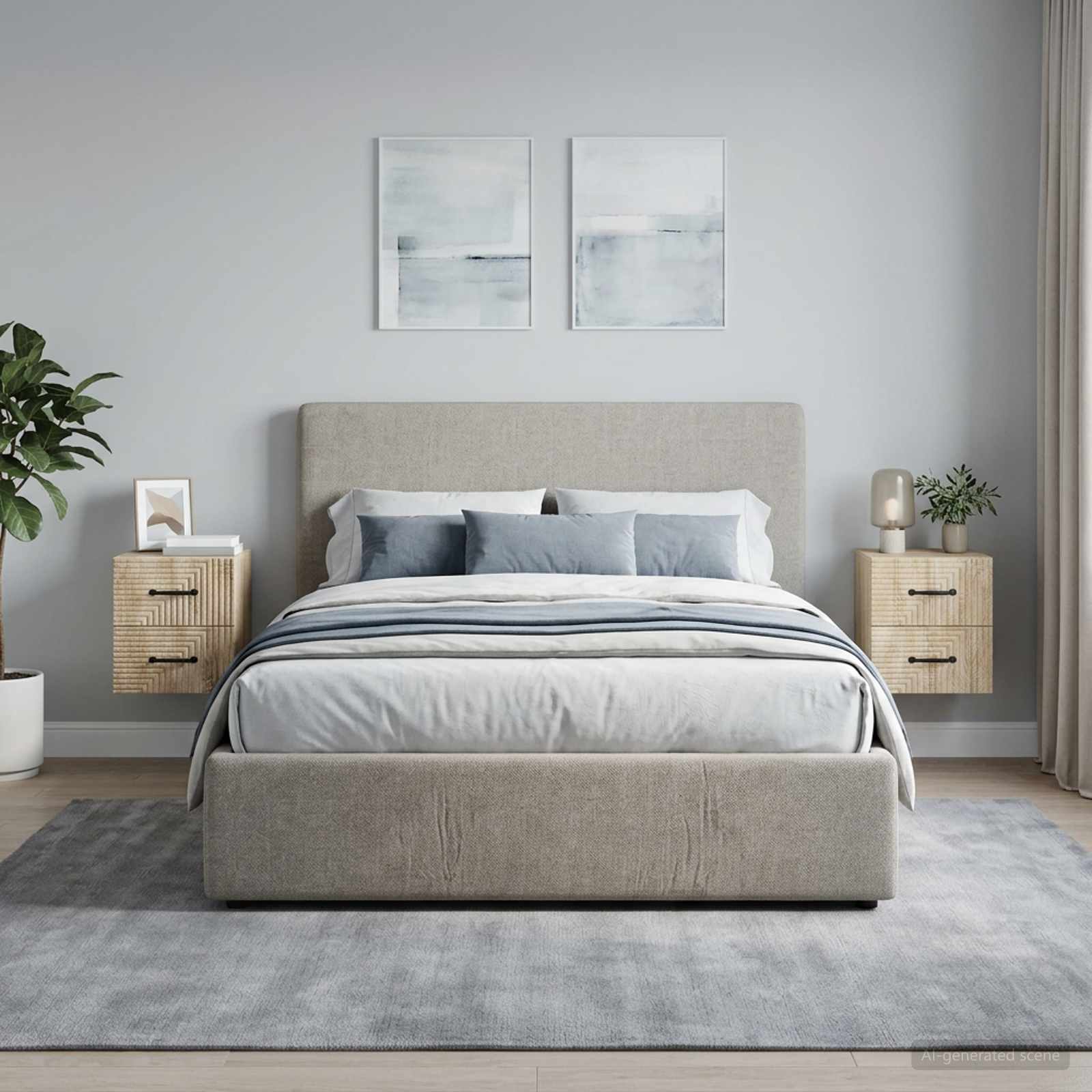 Wandbeugel Bedkast 2 pcs Sonoma Eiken 34,5 x 33 x 40 cm