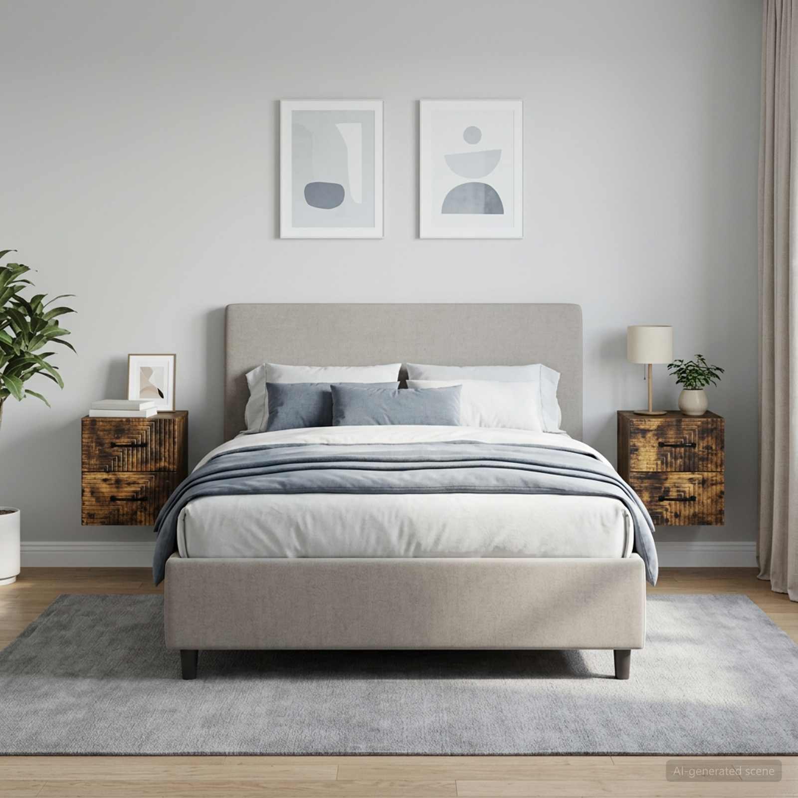 Wandbeugel Bedkast 2 pcs Gerookt eiken 34,5 x 33 x 40 cm