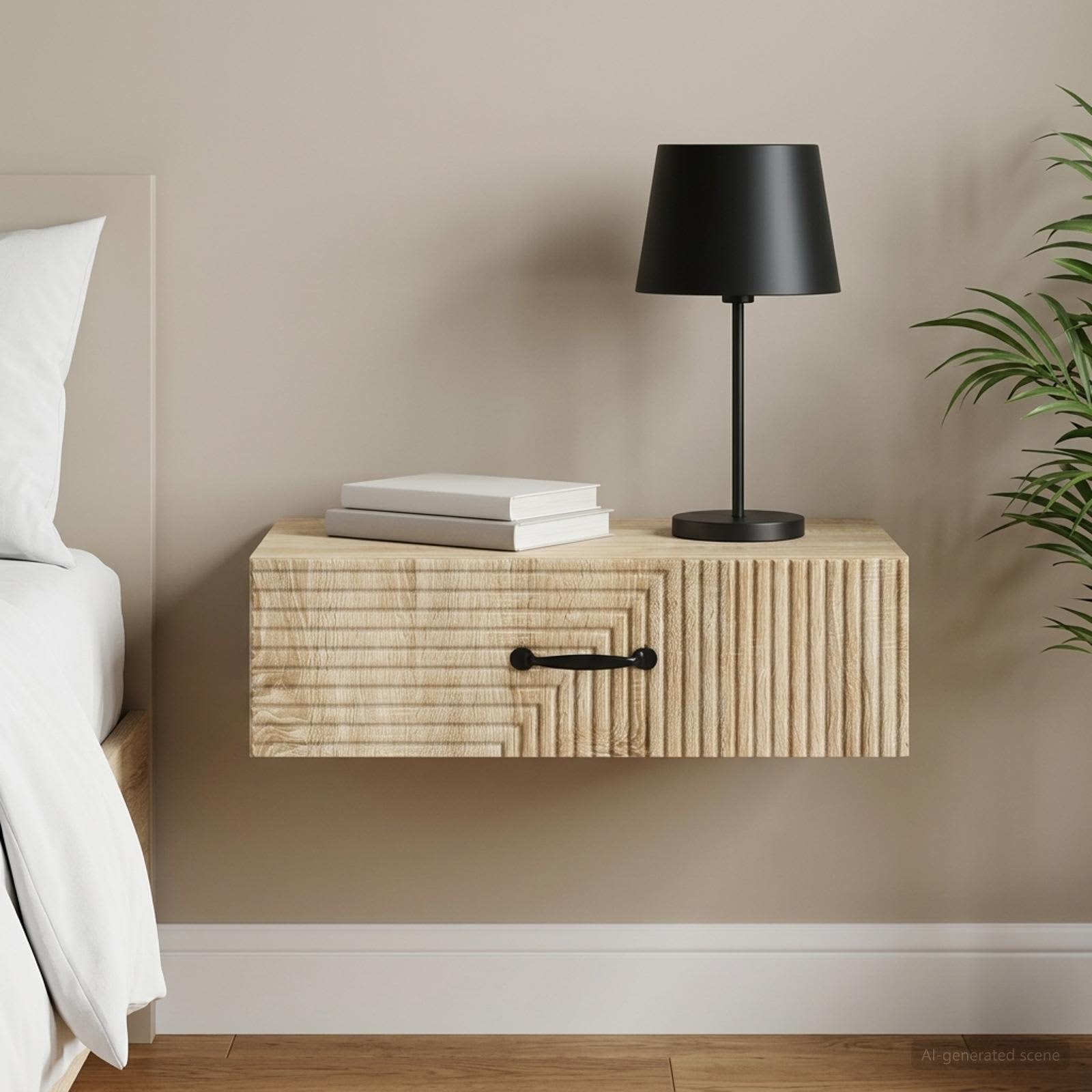 Wandmontage Zijtafel Sonoma Eiken 59 x 34,5 x 17 cm