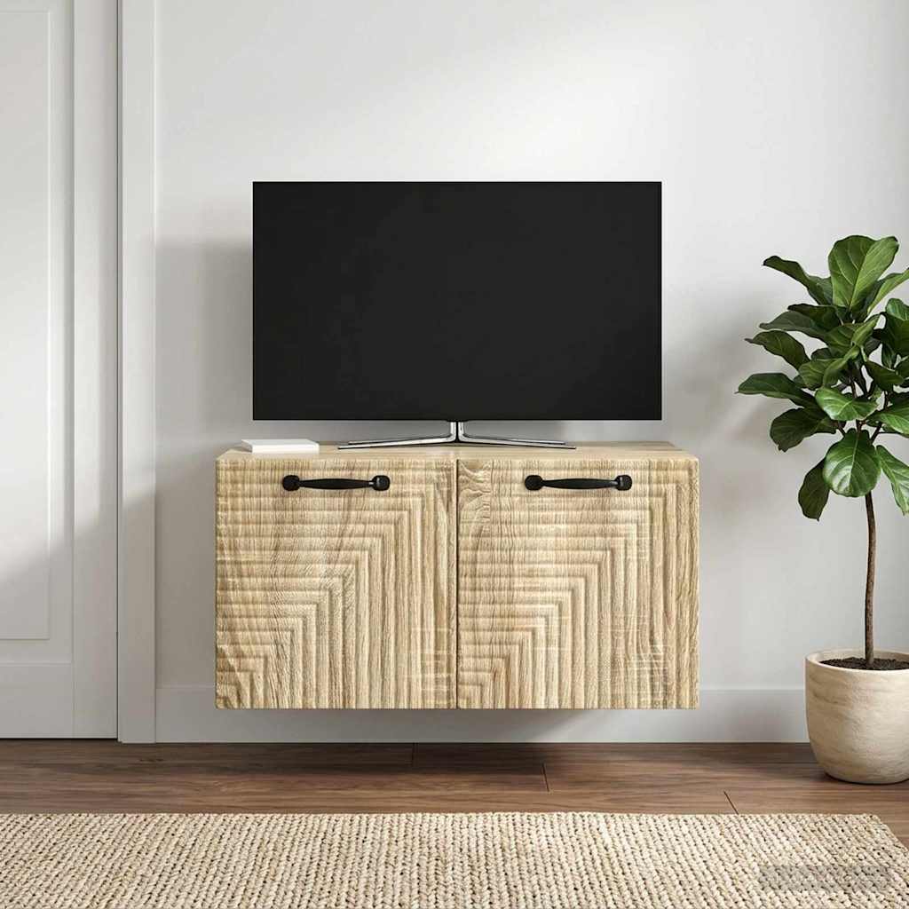 Wandbeugel TV-kast Sonoma Eiken 59,5 x 41 x 30 cm Bewerkt hout