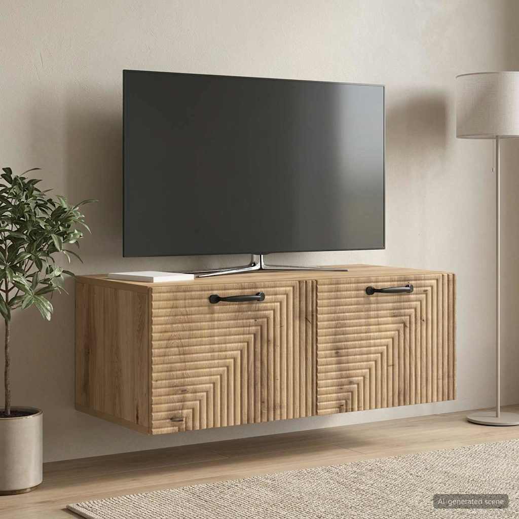Wandbeugel TV-kast Artisanaal eiken 78,5 x 41 x 30 cm