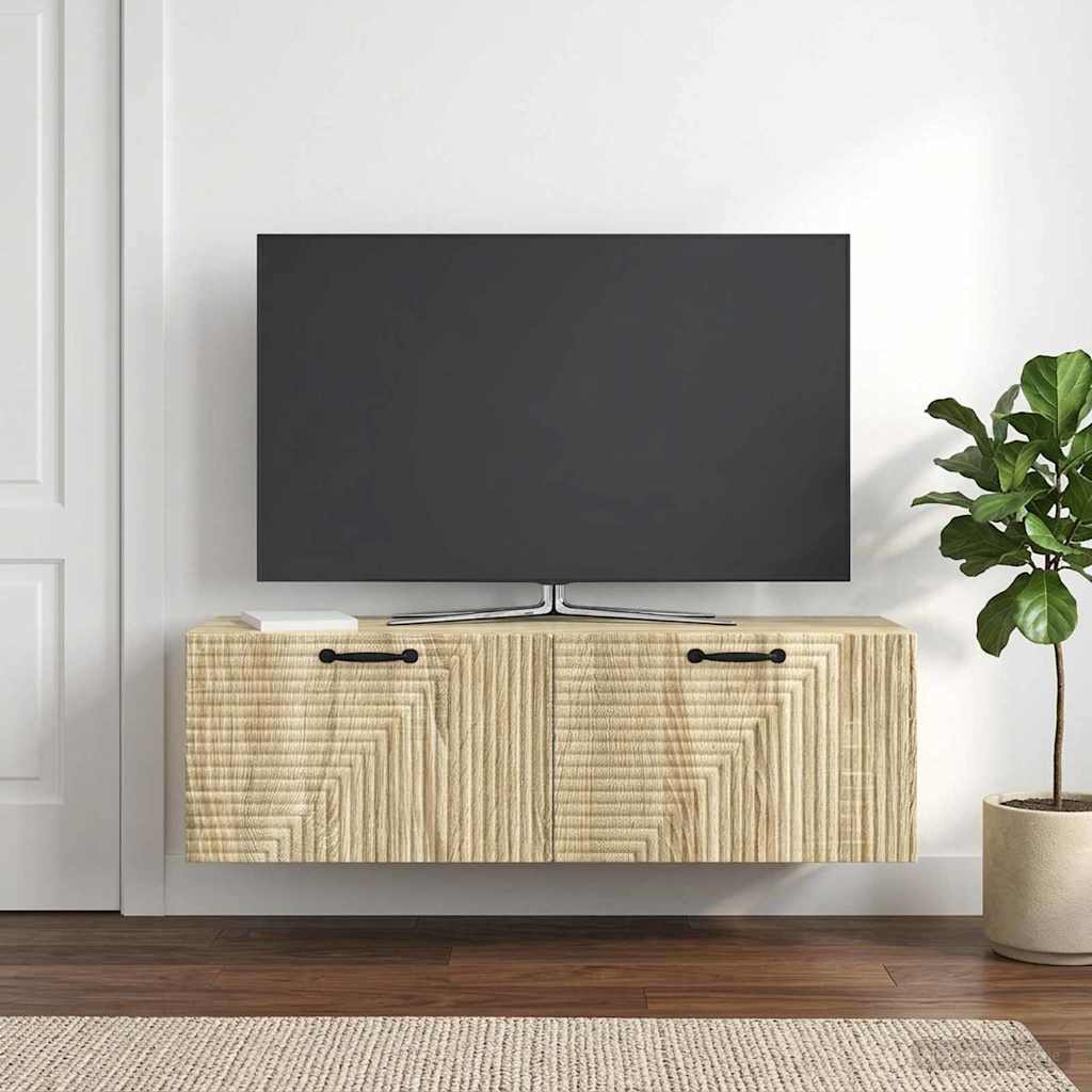 Wandbeugel TV-kast Sonoma Eiken 98 x 31 x 30 cm Bewerkt hout
