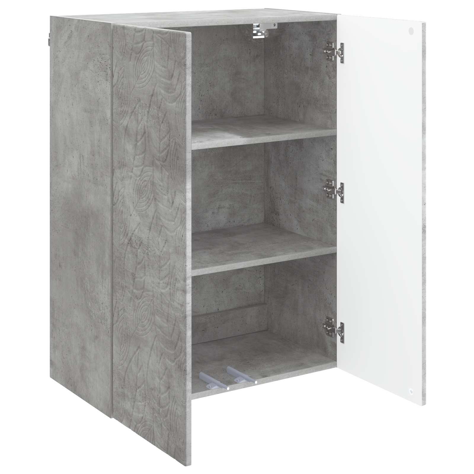 Wandkast Betongrijs 66 x 34,5 x 90 cm Bewerkt hout – afbeelding 3