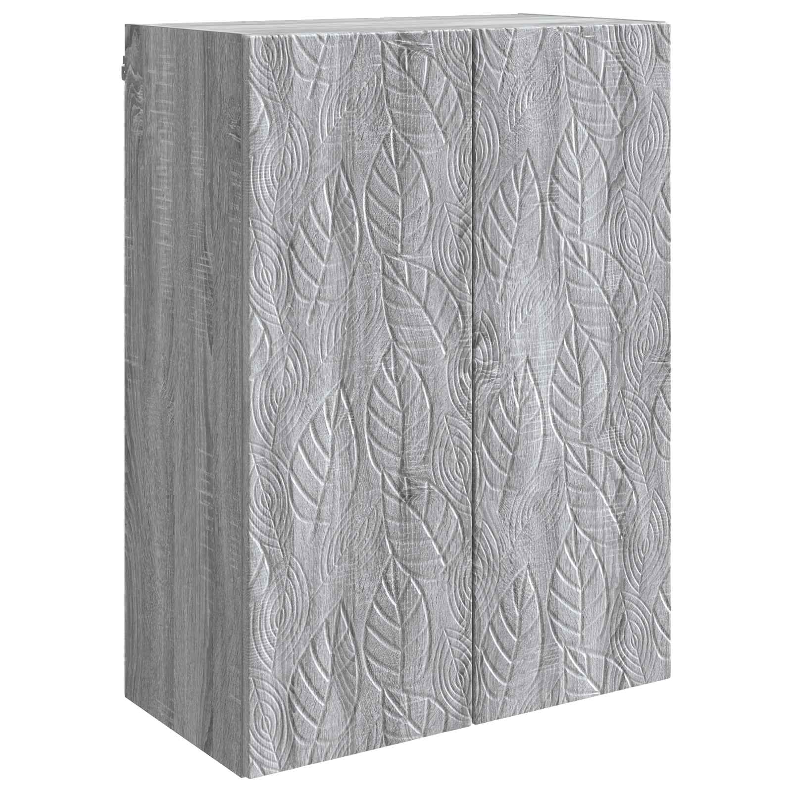 Wandkast Grijs Sonoma 66 x 34,5 x 90 cm Bewerkt hout – afbeelding 2