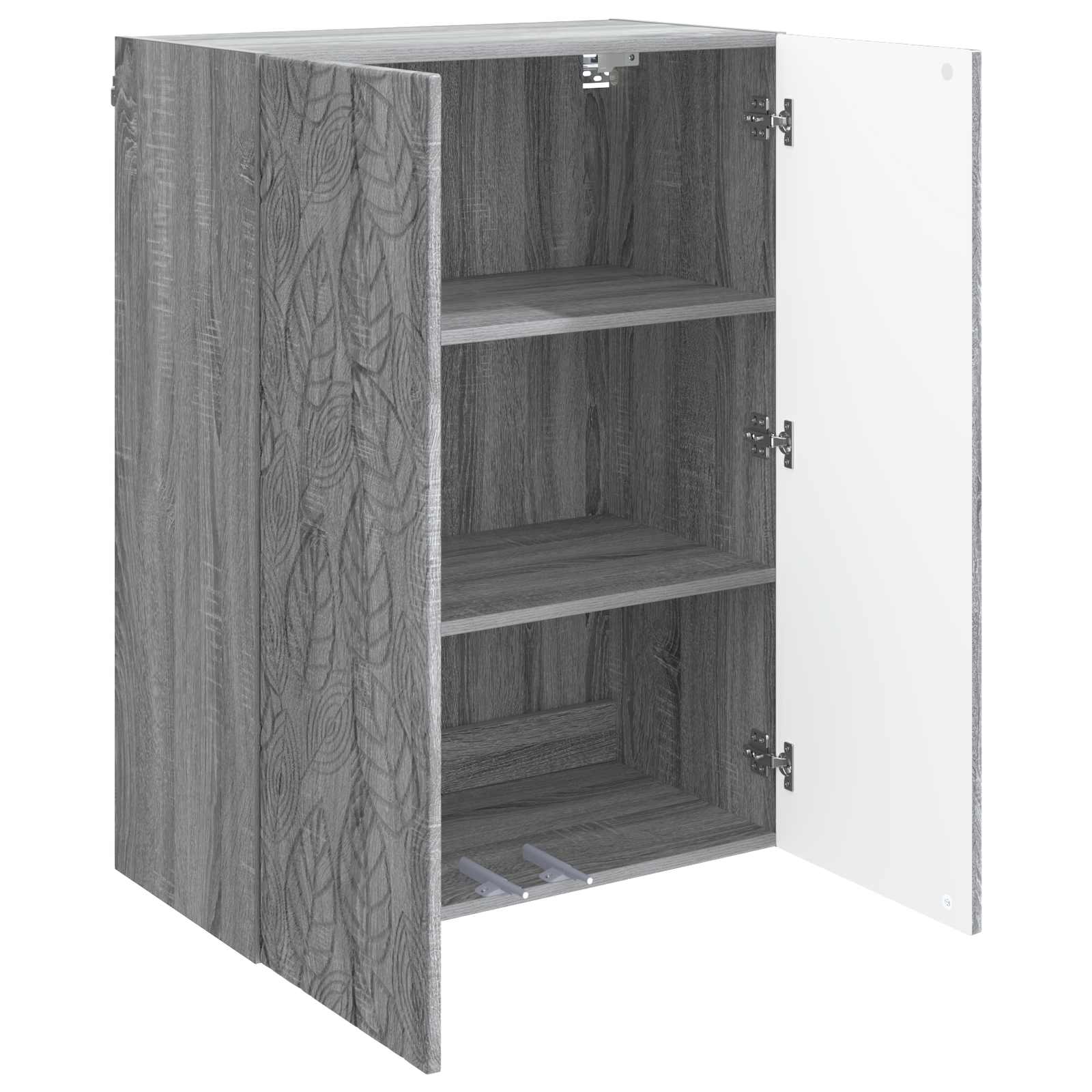 Wandkast Grijs Sonoma 66 x 34,5 x 90 cm Bewerkt hout – afbeelding 3