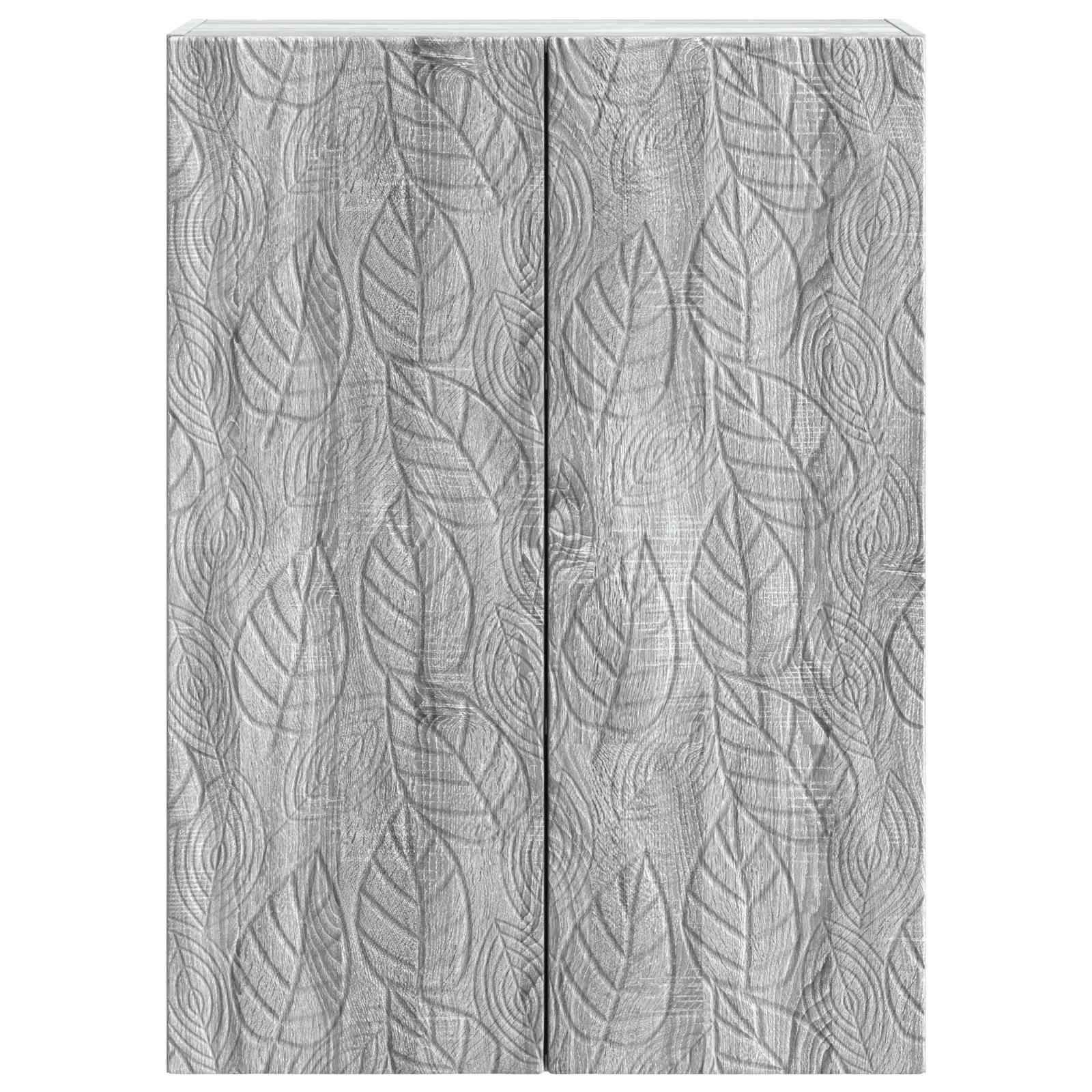 Wandkast Grijs Sonoma 66 x 34,5 x 90 cm Bewerkt hout – afbeelding 4