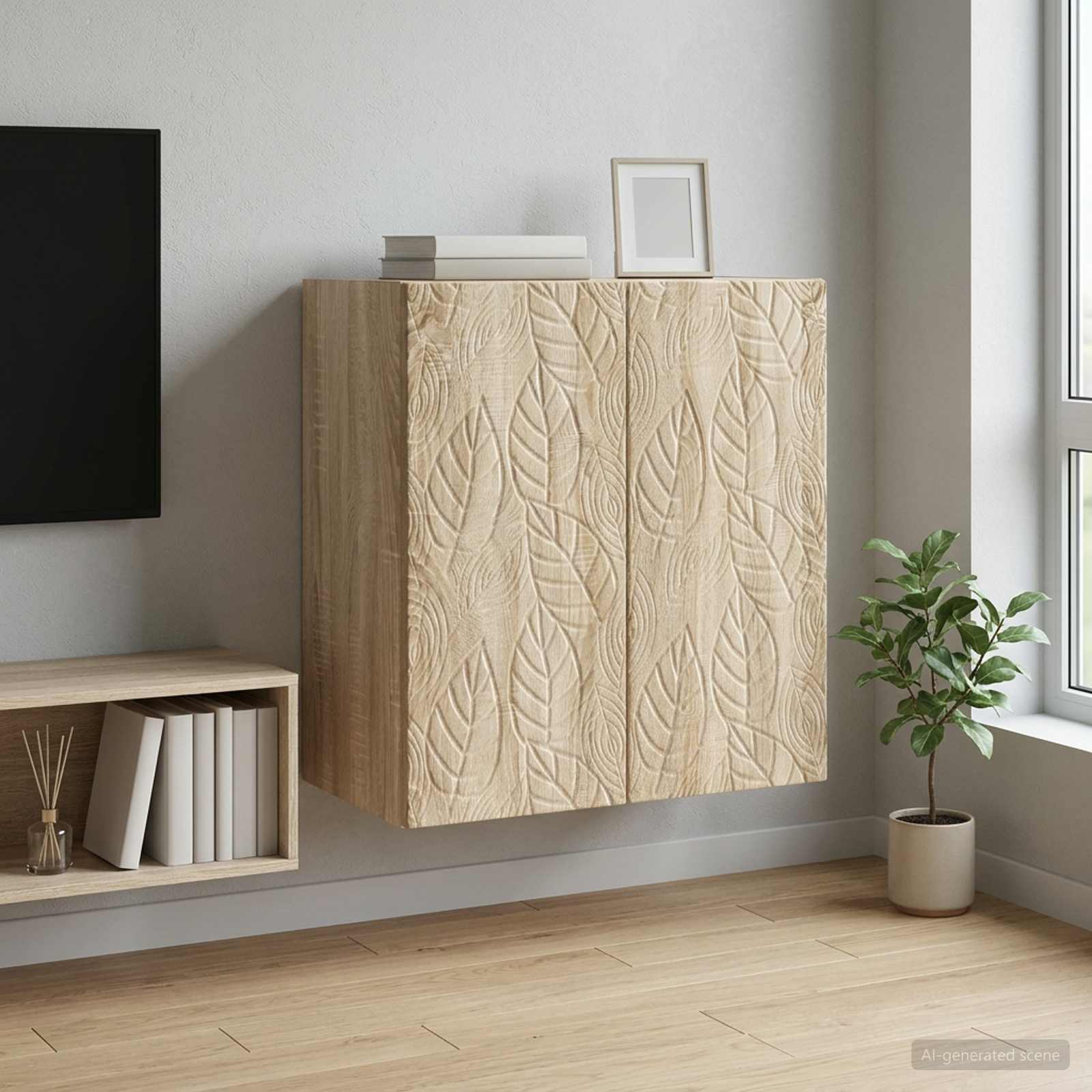 Wandkast Sonoma Eiken 59 x 31 x 60 cm Bewerkt hout