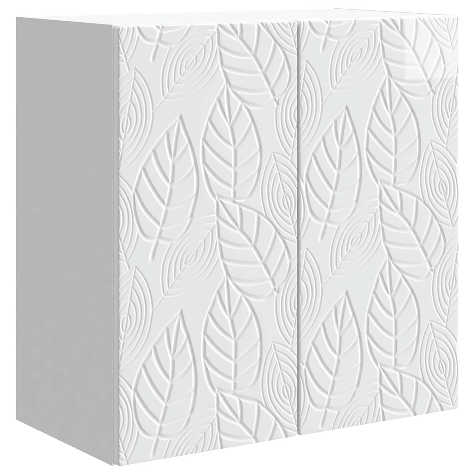 Wandkast Hoogglans Wit 59 x 31 x 60 cm Bewerkt hout – afbeelding 2