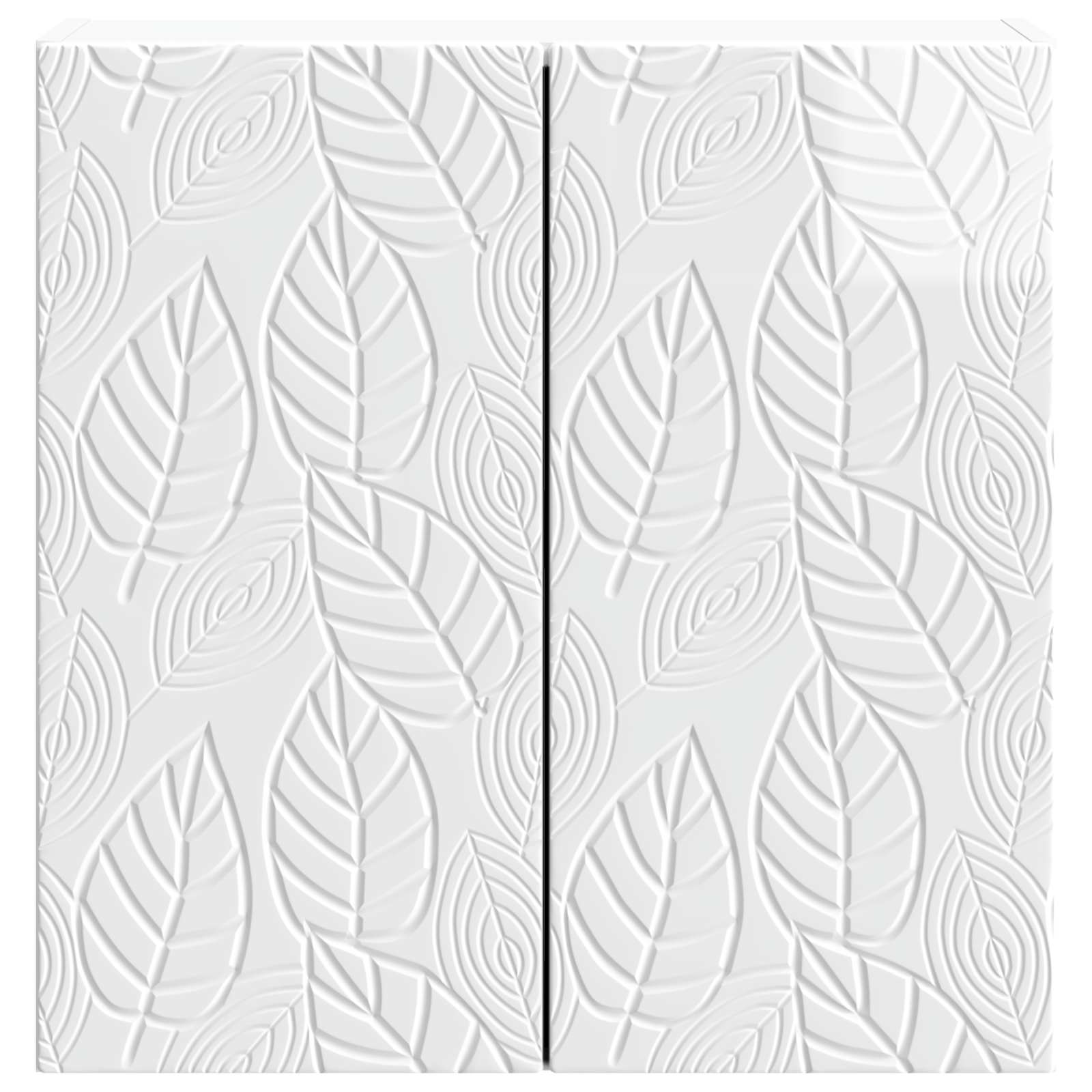 Wandkast Hoogglans Wit 59 x 31 x 60 cm Bewerkt hout – afbeelding 4