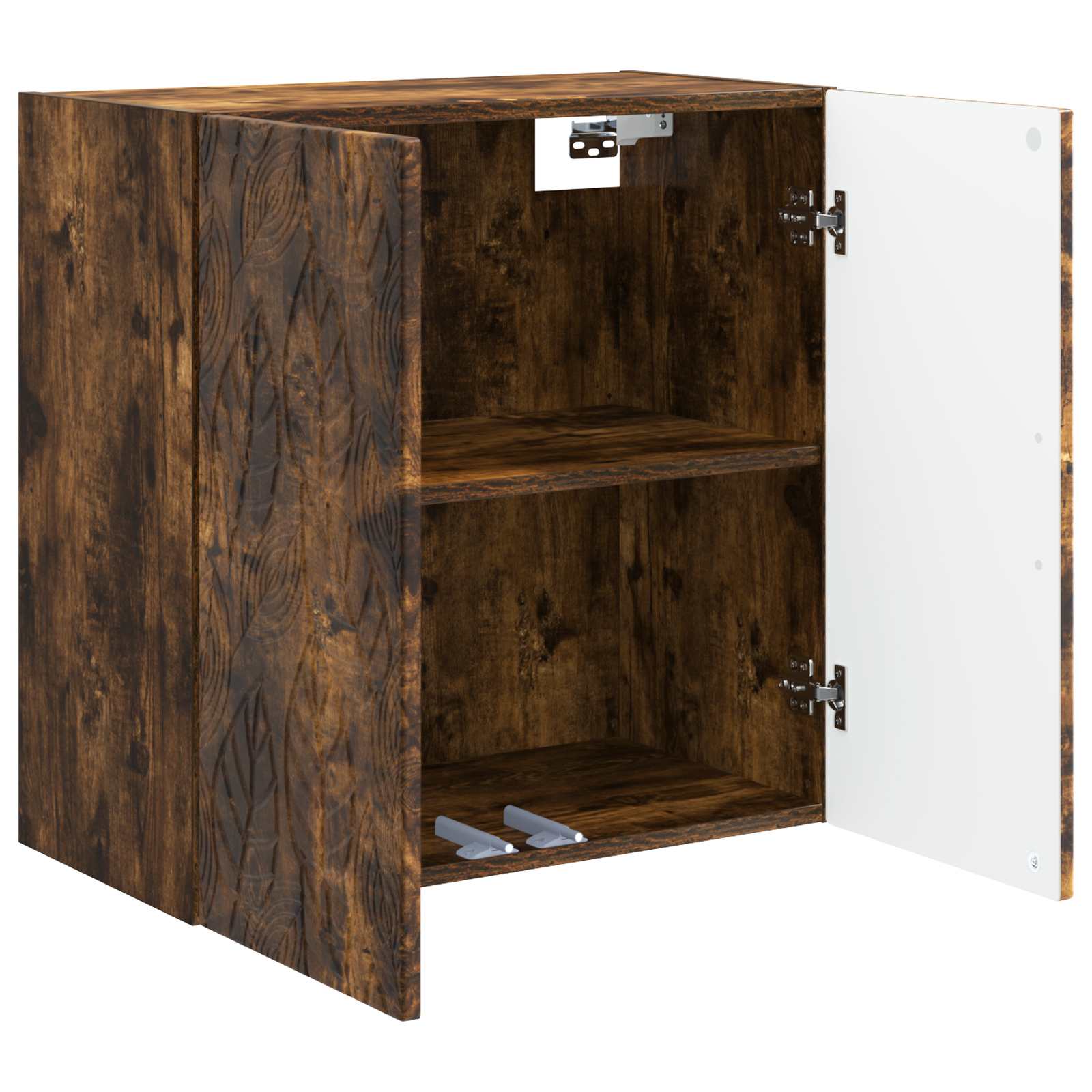 Wandkast Gerookt eiken 59 x 31 x 60 cm Bewerkt hout – afbeelding 3