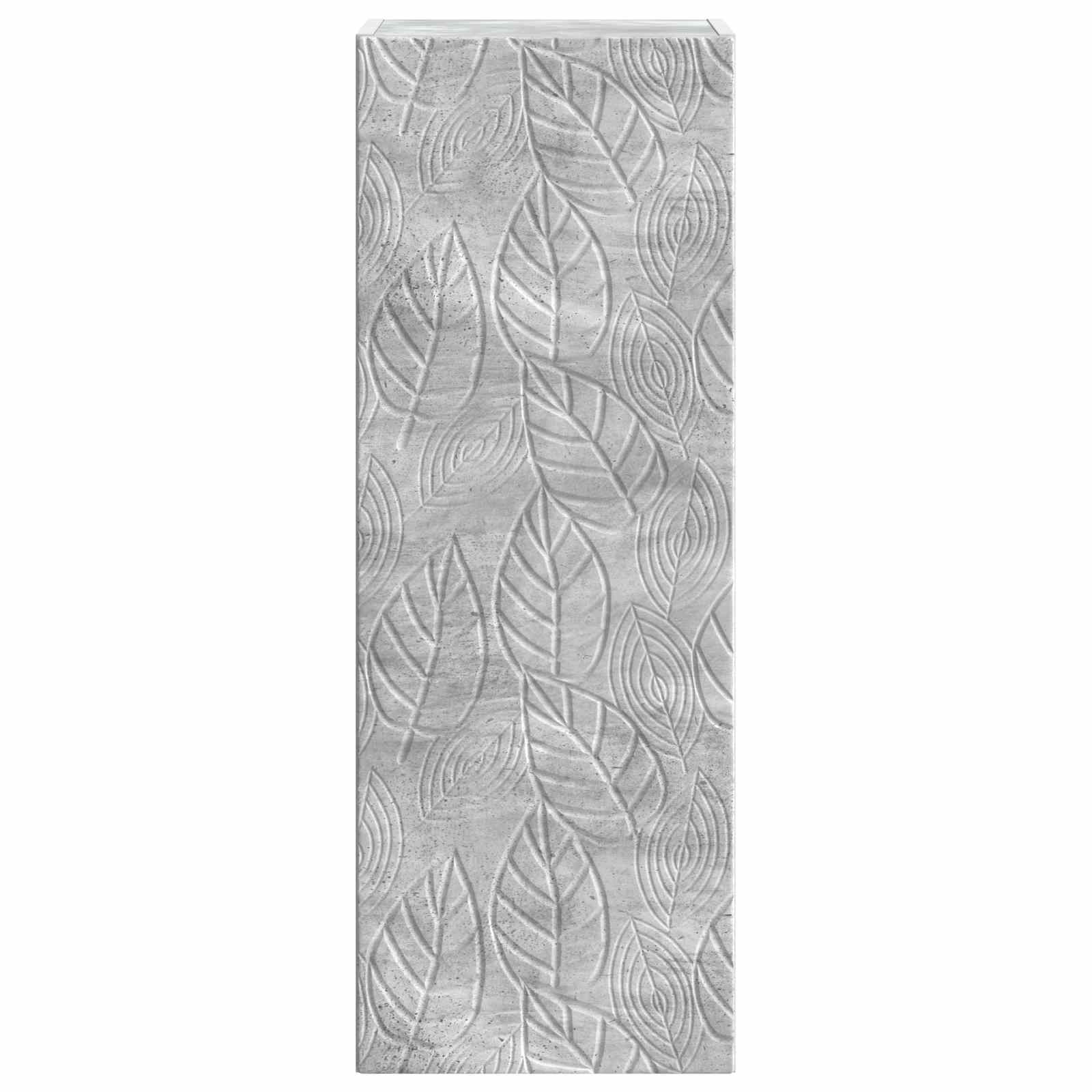 Wandkast Betongrijs 33 x 34,5 x 90 cm Bewerkt hout – afbeelding 4