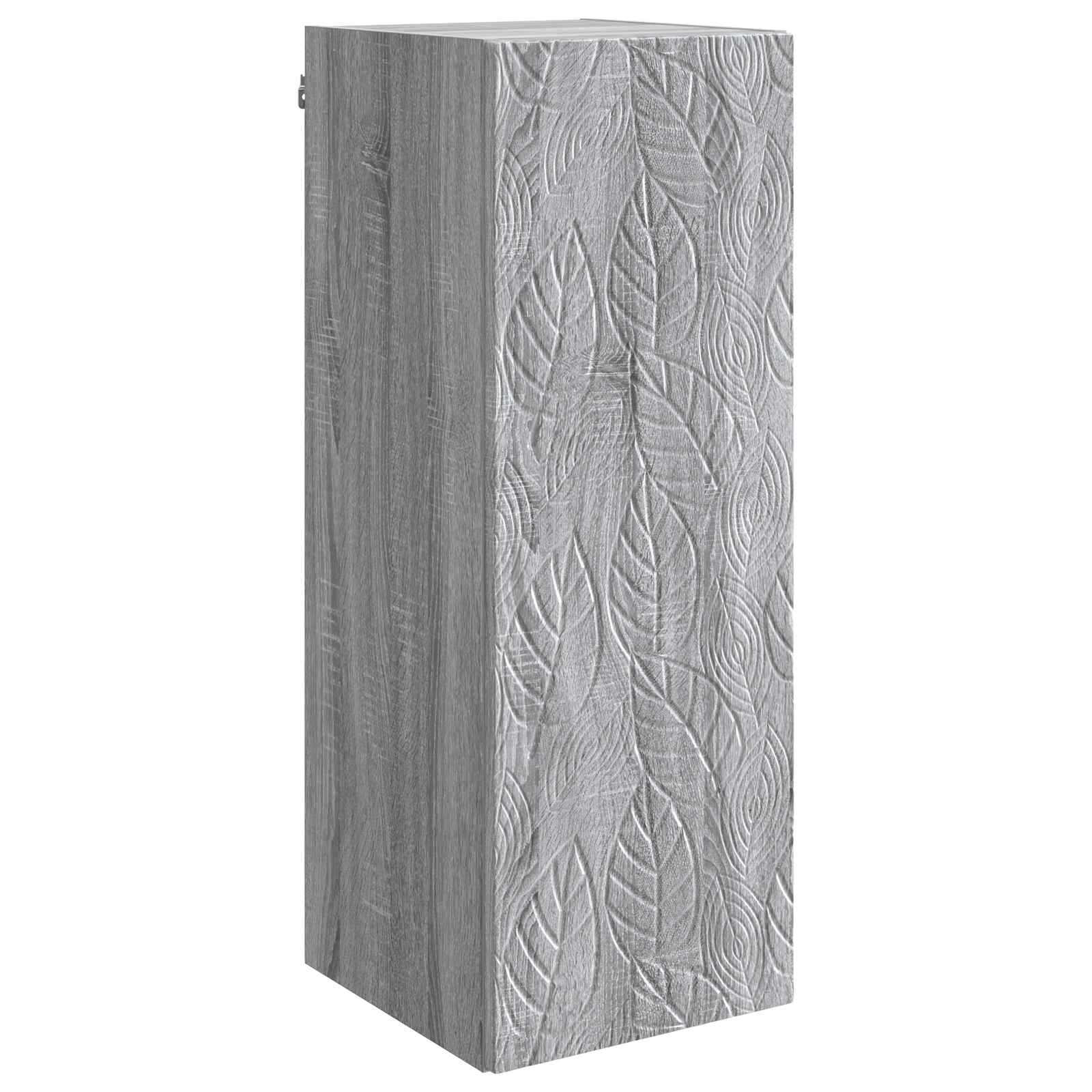 Wandkast Grijs Sonoma 33 x 34,5 x 90 cm Bewerkt hout – afbeelding 2