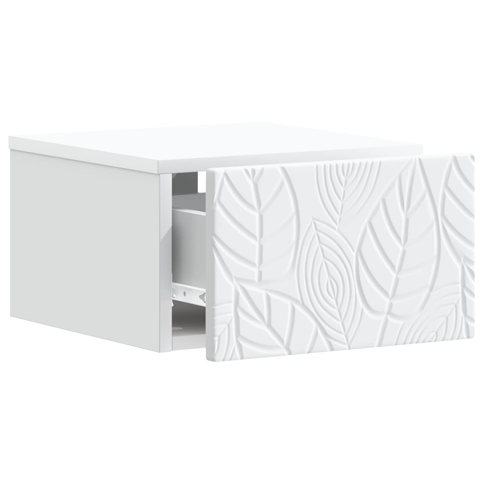 Wandmontage Zijtafel 2 pcs Wit 34,5 x 33 x 20 cm Bewerkt hout – afbeelding 5