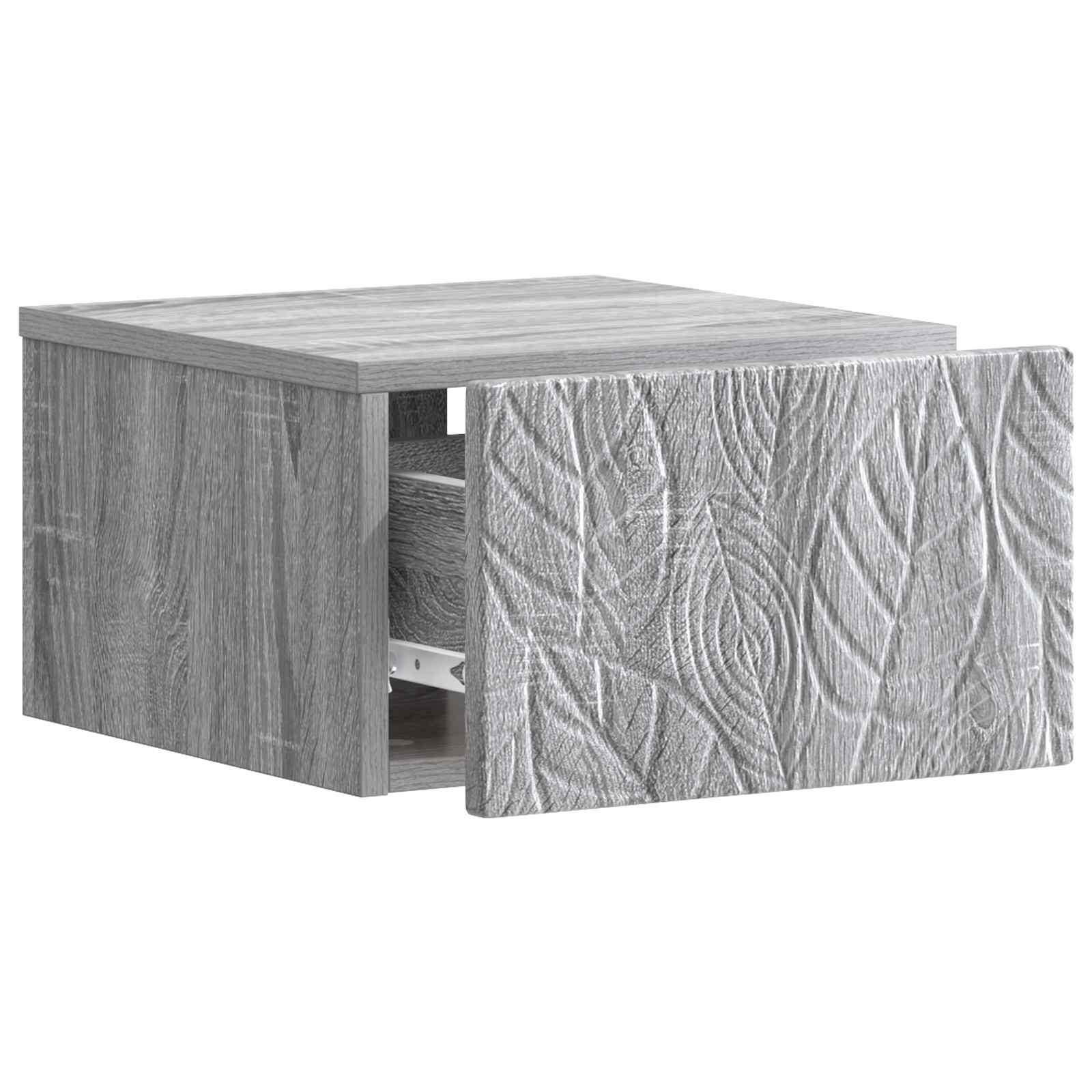Wandmontage Zijtafel Grijs Sonoma 34,5 x 33 x 20 cm – afbeelding 3