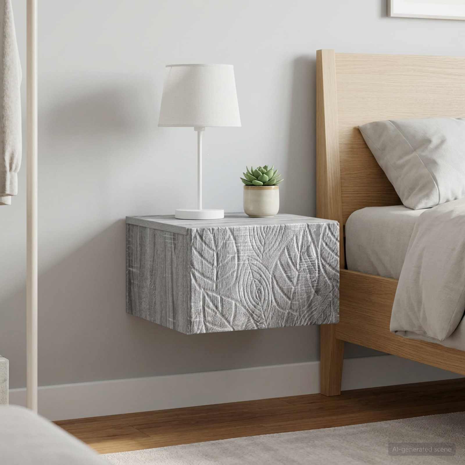 Wandmontage Zijtafel 2 pcs Grijs Sonoma 34,5 x 33 x 20 cm – afbeelding 1