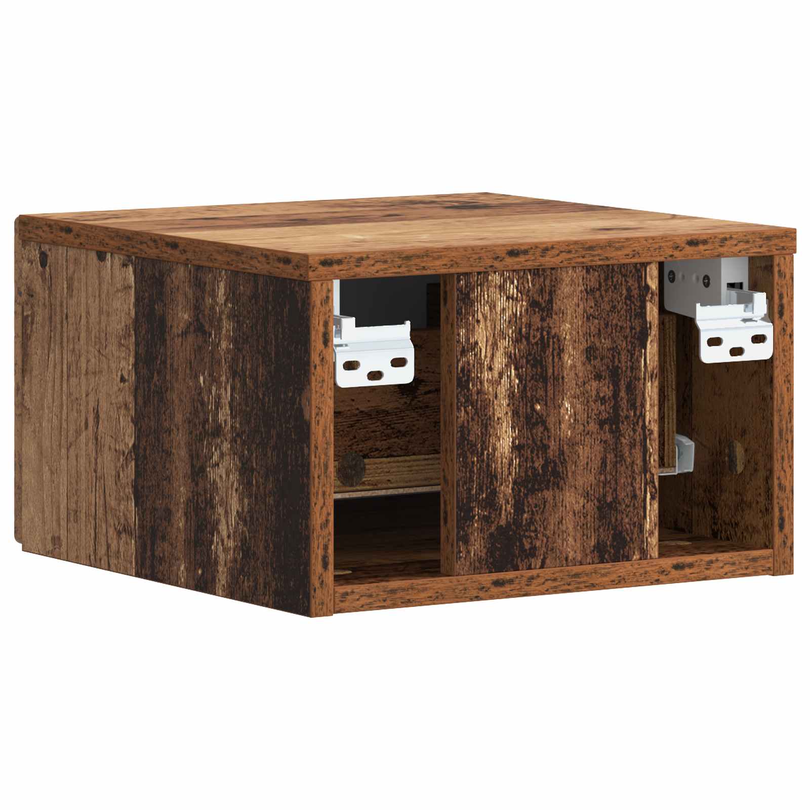 Wandmontage Zijtafel 2 pcs Oud hout 34,5 x 33 x 20 cm – afbeelding 8