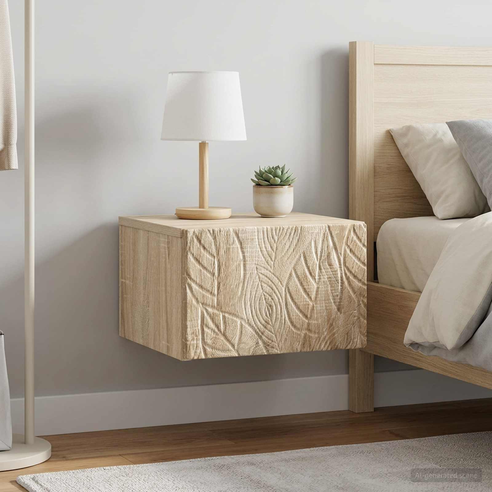 Wandbeugel Bedkast 2 pcs Sonoma Eiken 49 x 34,5 x 20 cm