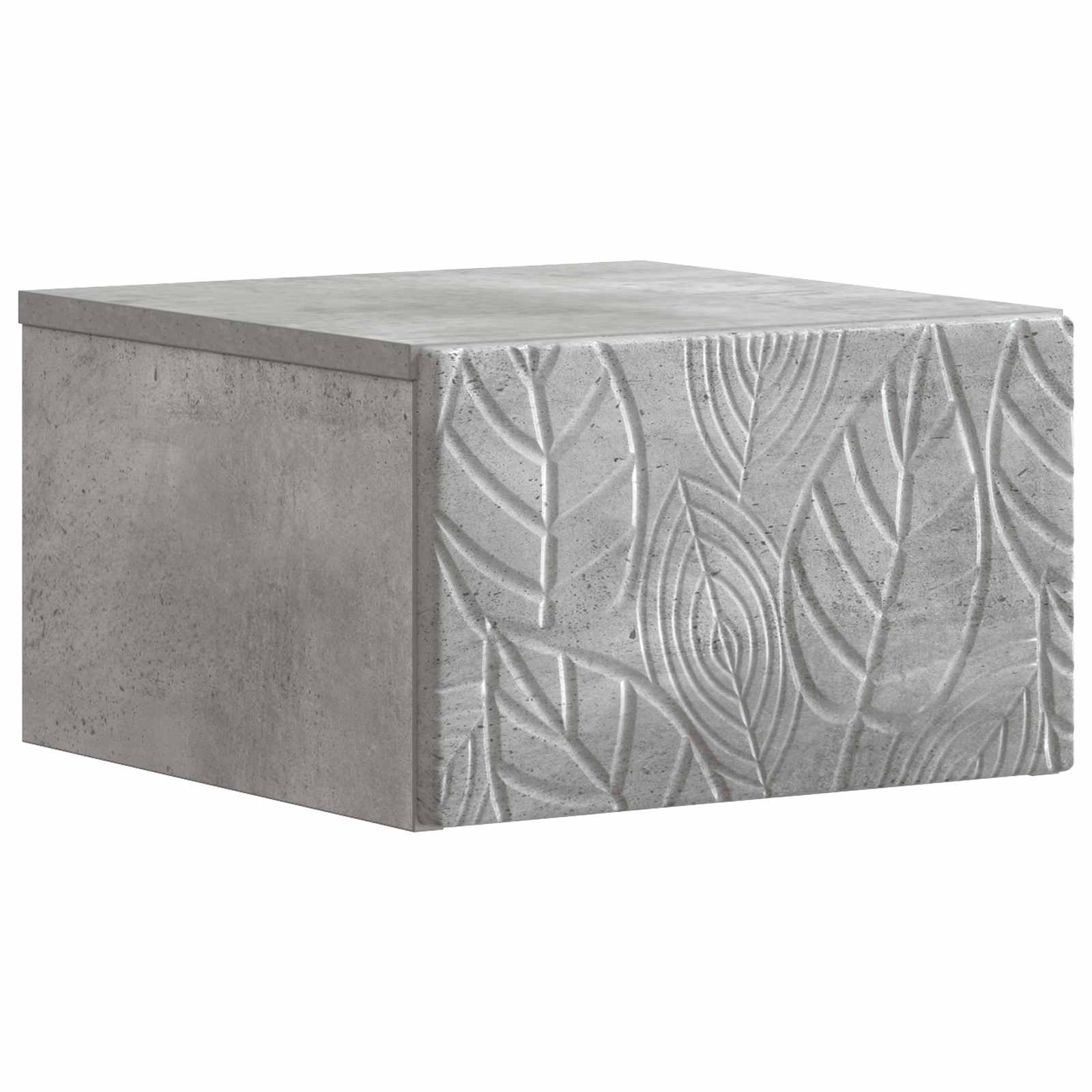 Wandbeugel Bedkast Betongrijs 49 x 34,5 x 20 cm Bewerkt hout – afbeelding 2