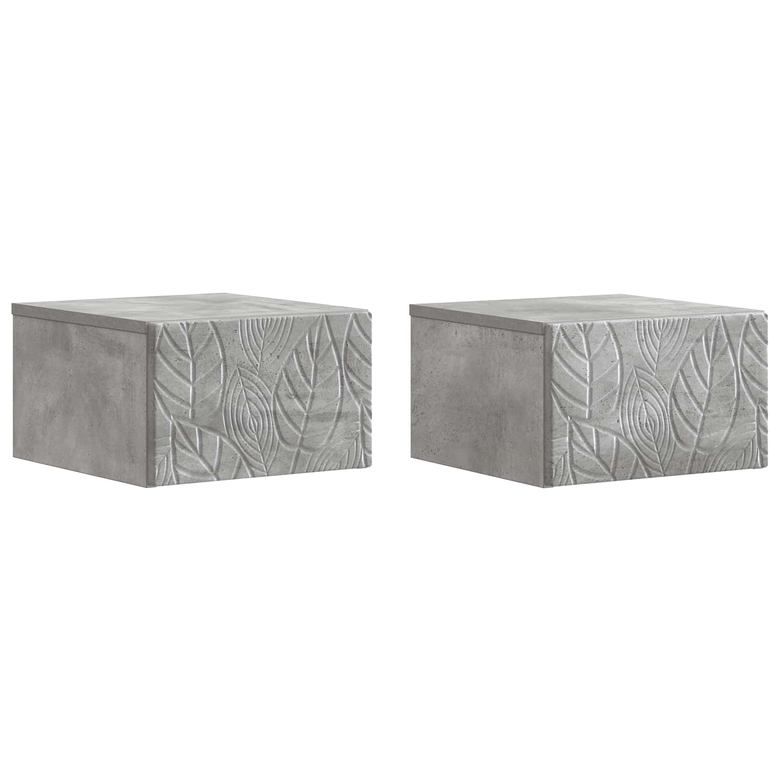 Wandbeugel Bedkast 2 pcs Betongrijs 49 x 34,5 x 20 cm – afbeelding 2