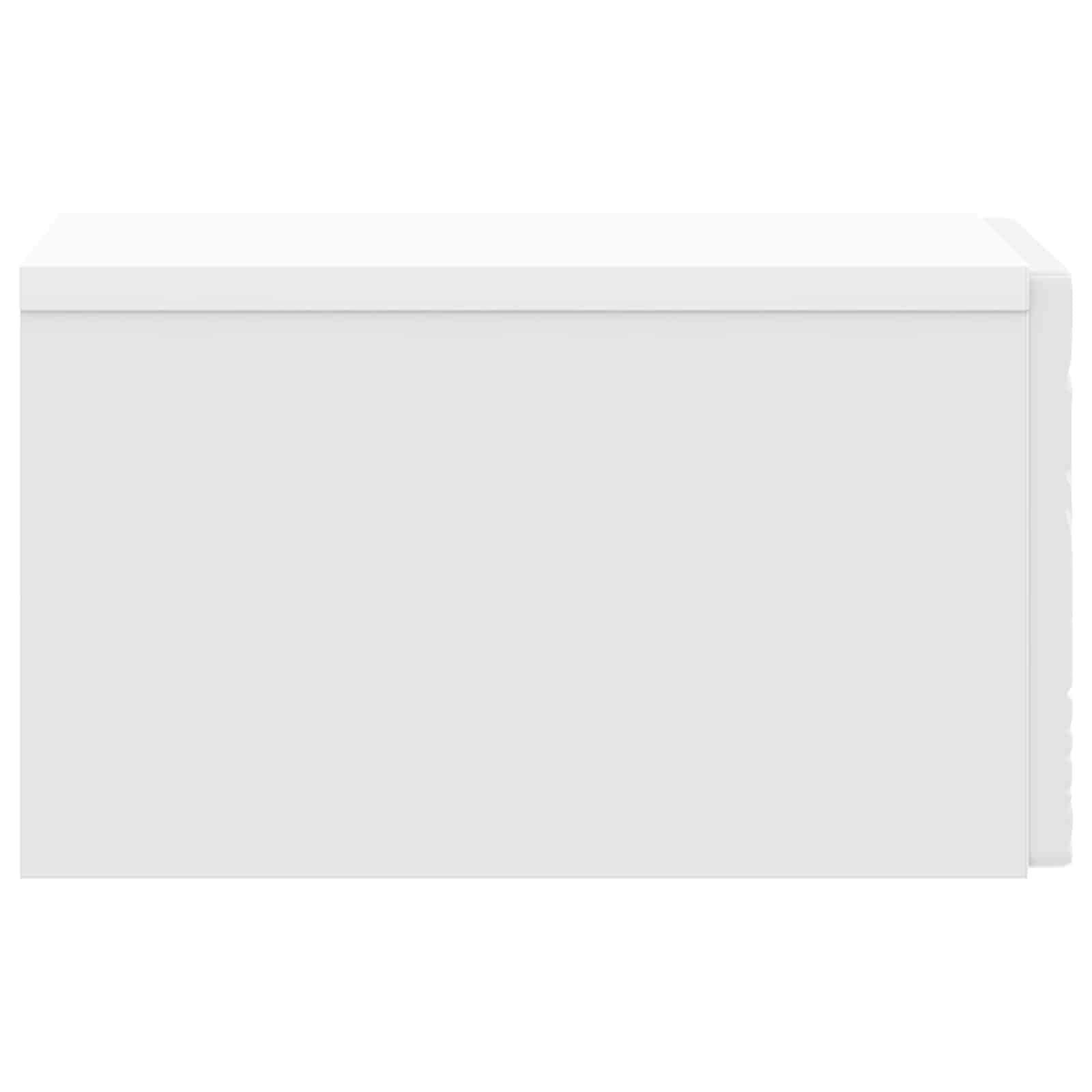 Wandbeugel Bedkast Hoogglans Wit 49 x 34,5 x 20 cm Bewerkt hout – afbeelding 5