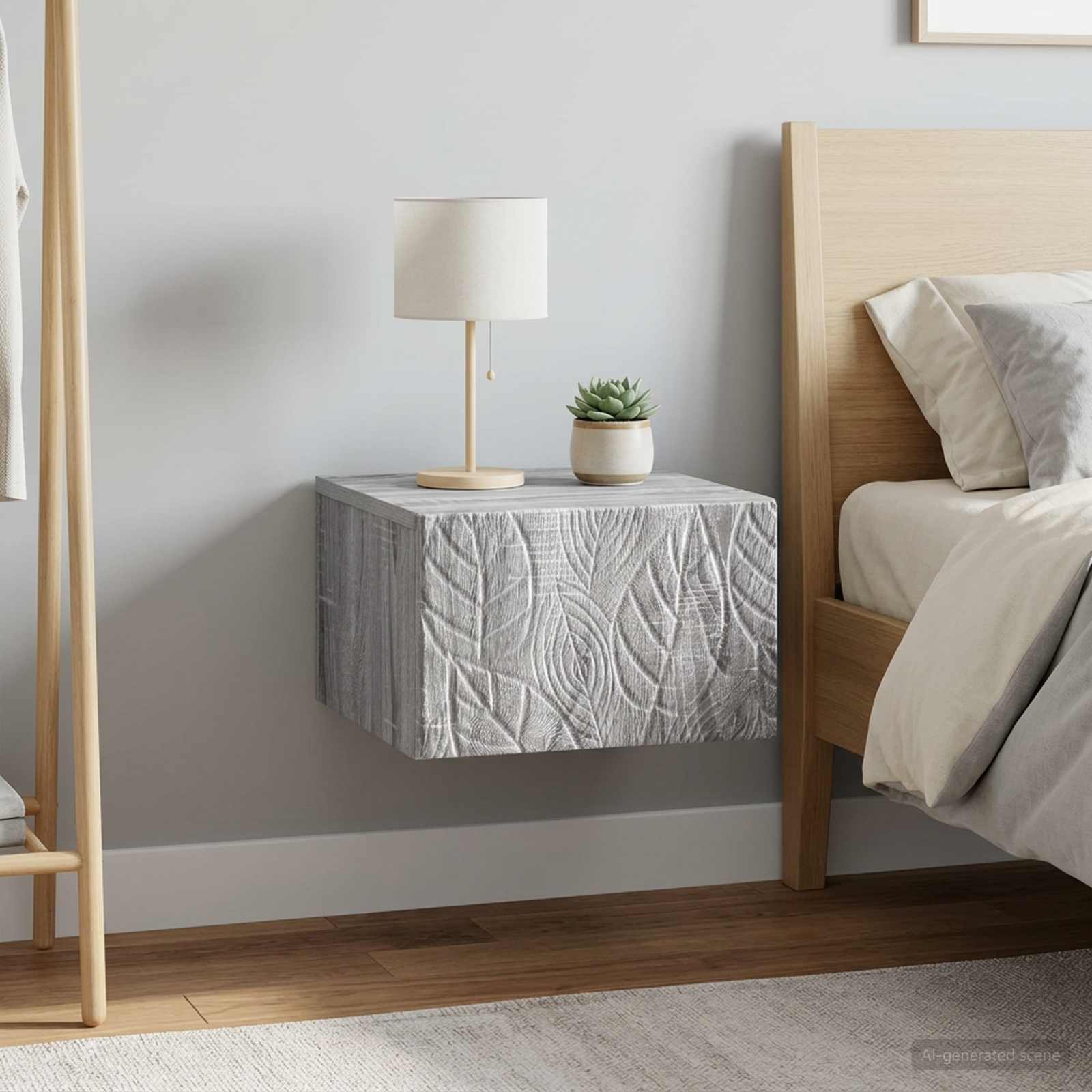 Wandbeugel Bedkast 2 pcs Grijs Sonoma 49 x 34,5 x 20 cm – afbeelding 1