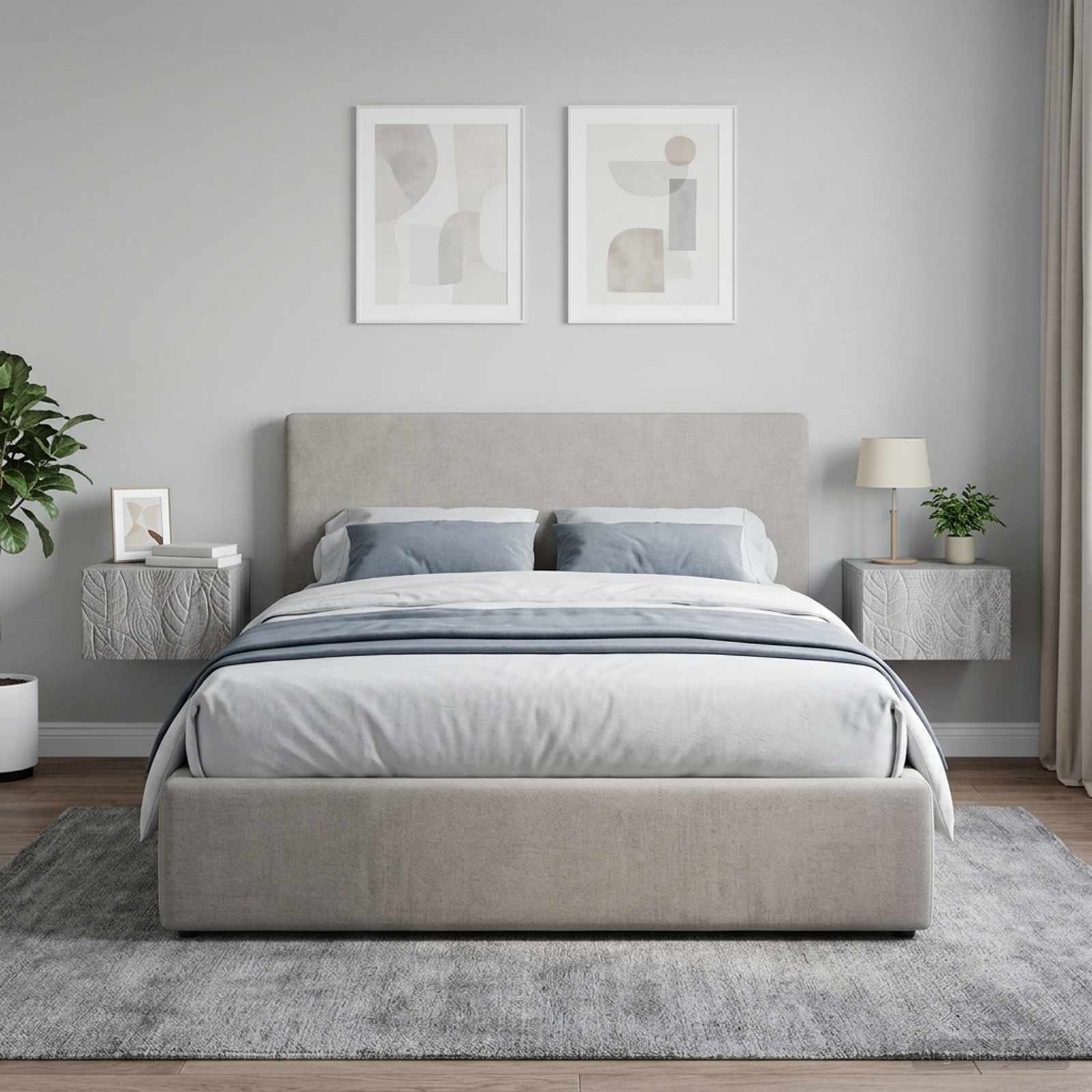 Wandbeugel Bedkast 2 pcs Grijs Sonoma 49 x 34,5 x 20 cm – afbeelding 3