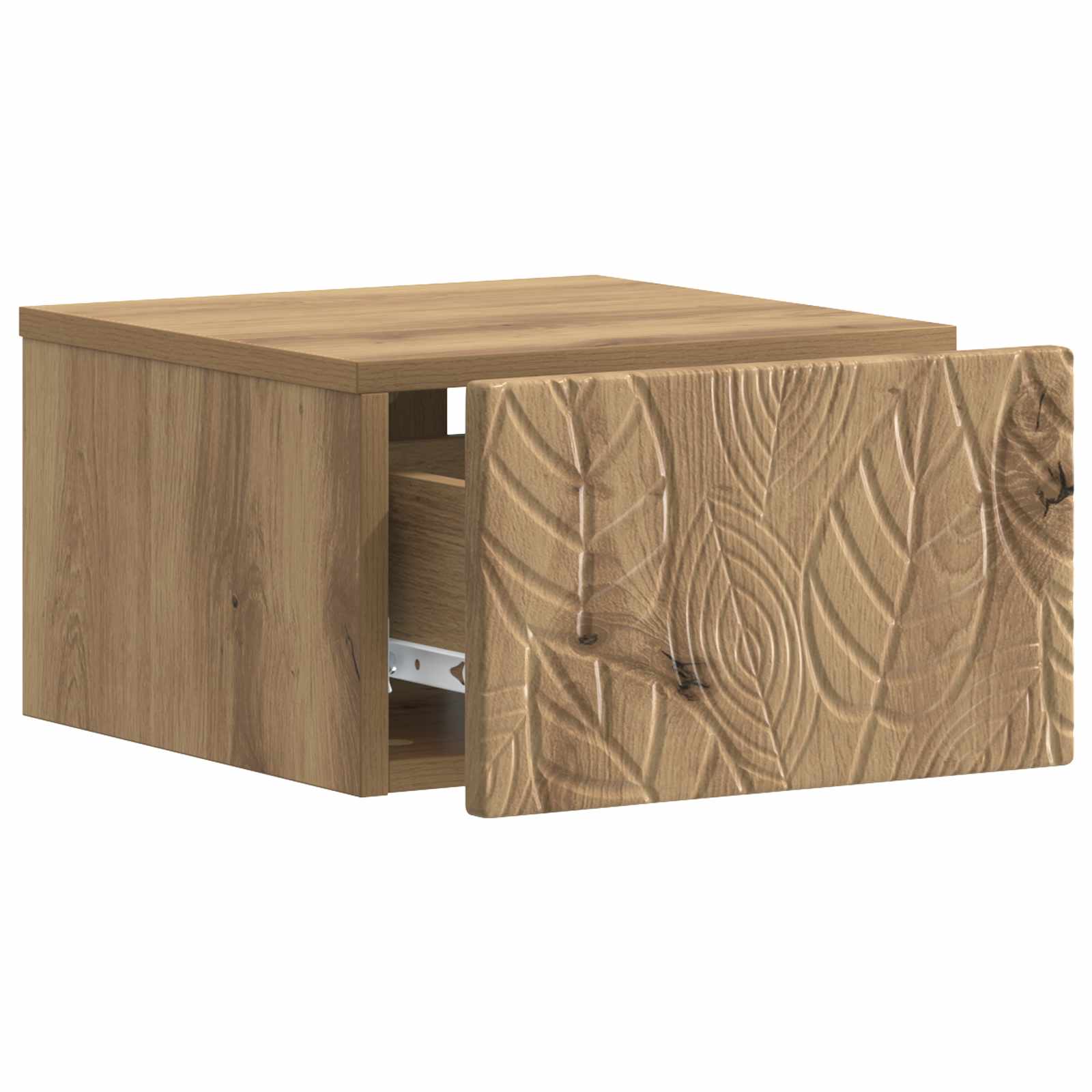 Wandbeugel Bedkast Artisanaal eiken 49 x 34,5 x 20 cm – afbeelding 3