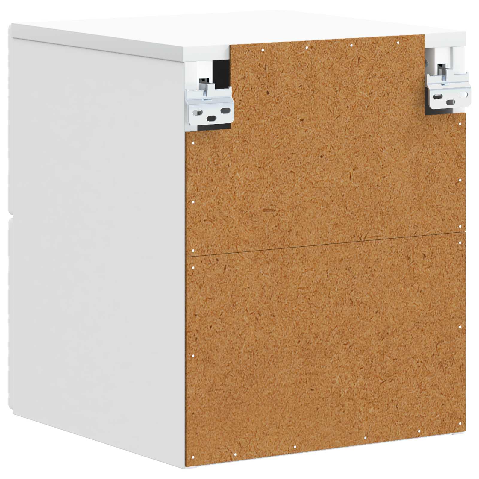Wandbeugel Bedkast 2 pcs Wit 34,5 x 33 x 40 cm Bewerkt hout – afbeelding 8