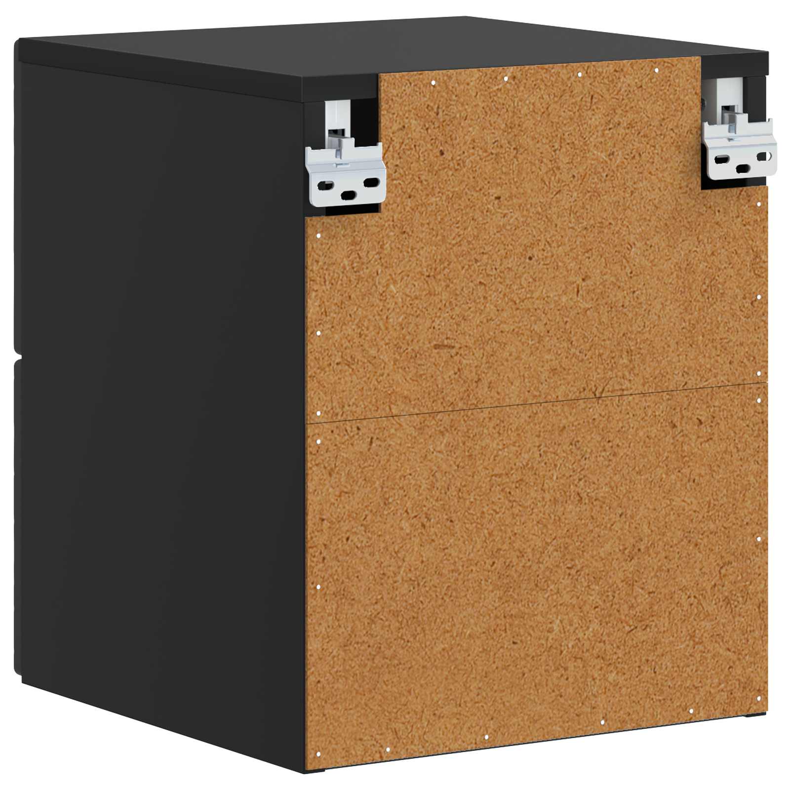 Wandbeugel Bedkast Zwart 34,5 x 33 x 40 cm Bewerkt hout – afbeelding 6