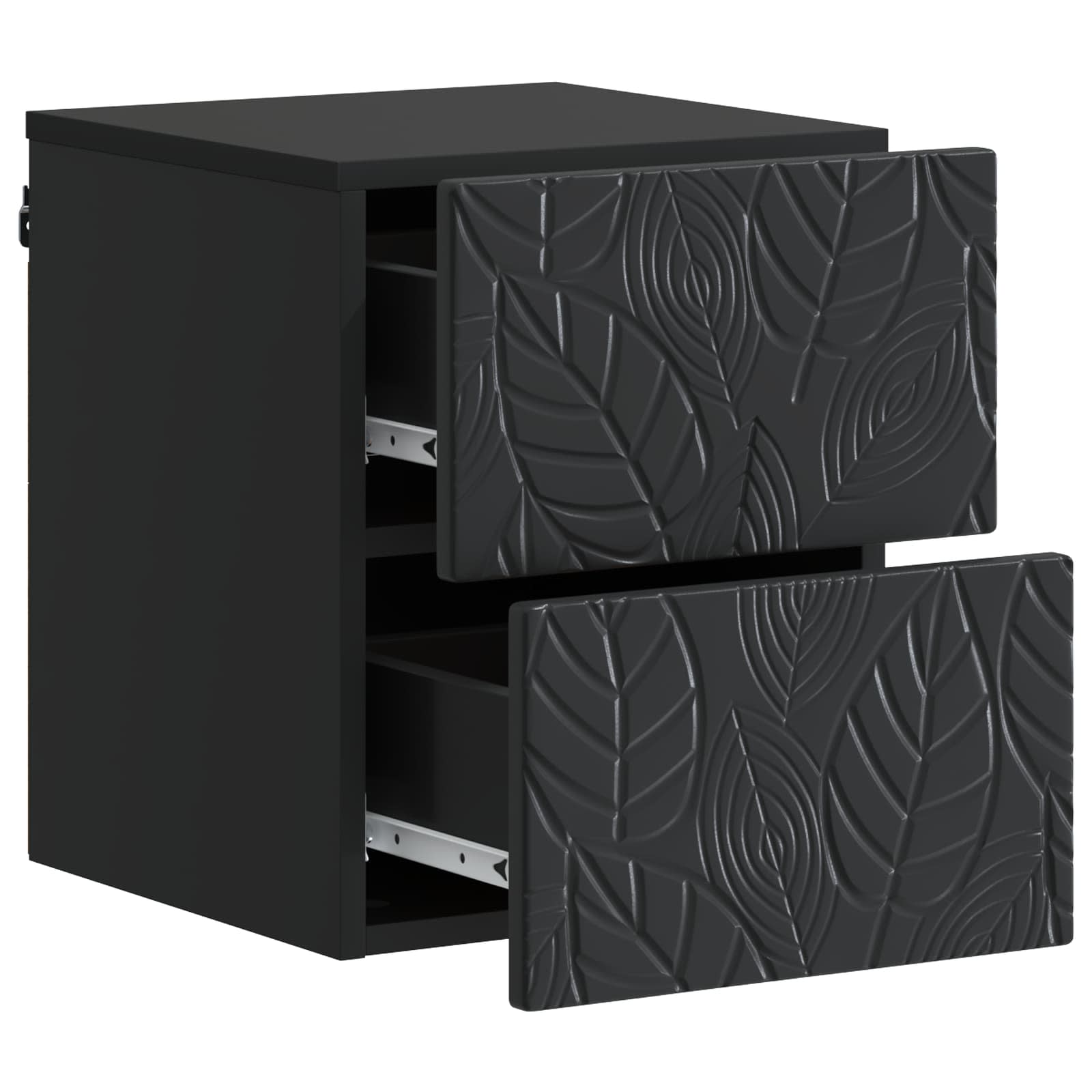 Wandbeugel Bedkast 2 pcs Zwart 34,5 x 33 x 40 cm Bewerkt hout – afbeelding 5
