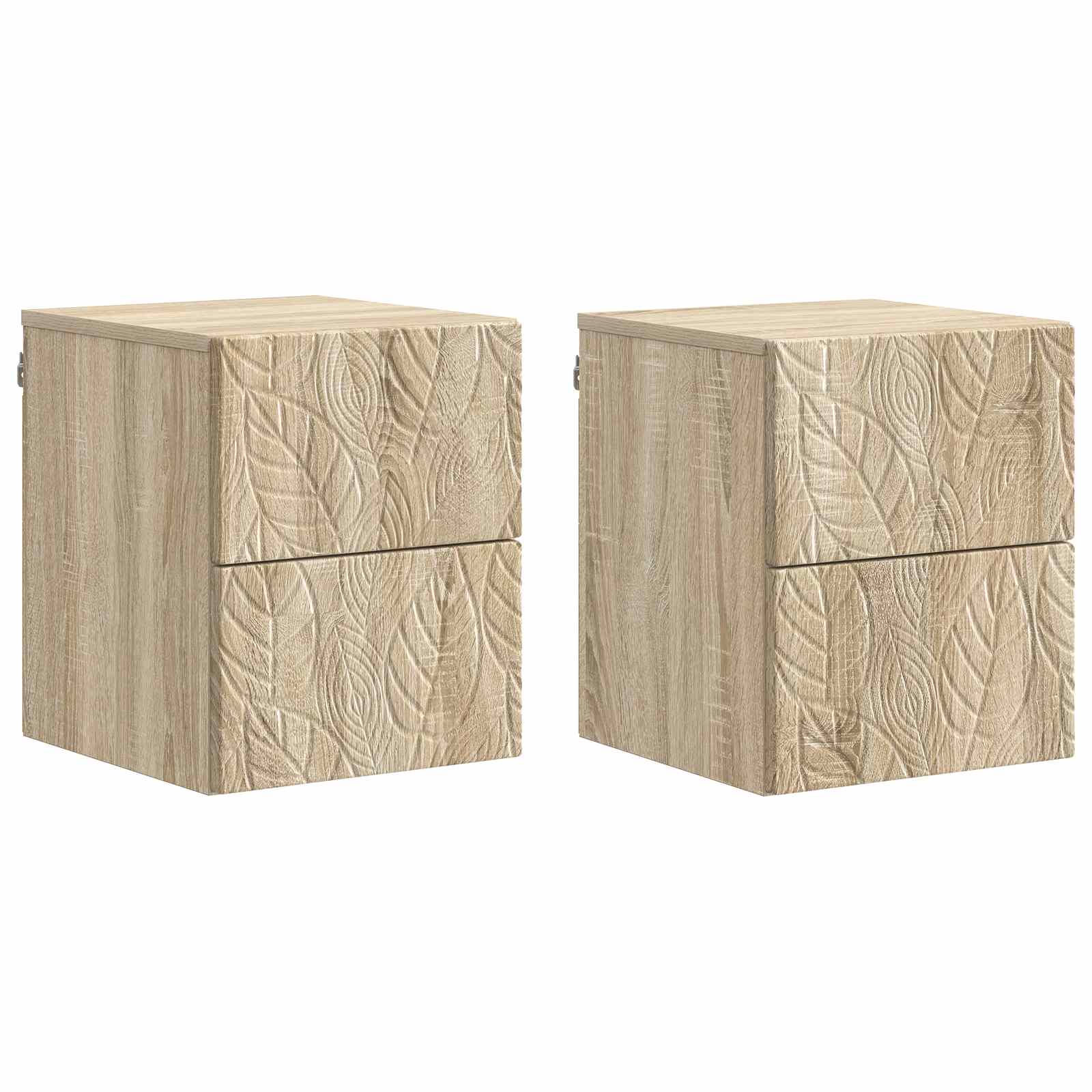 Wandbeugel Bedkast 2 pcs Sonoma Eiken 34,5 x 33 x 40 cm – afbeelding 2